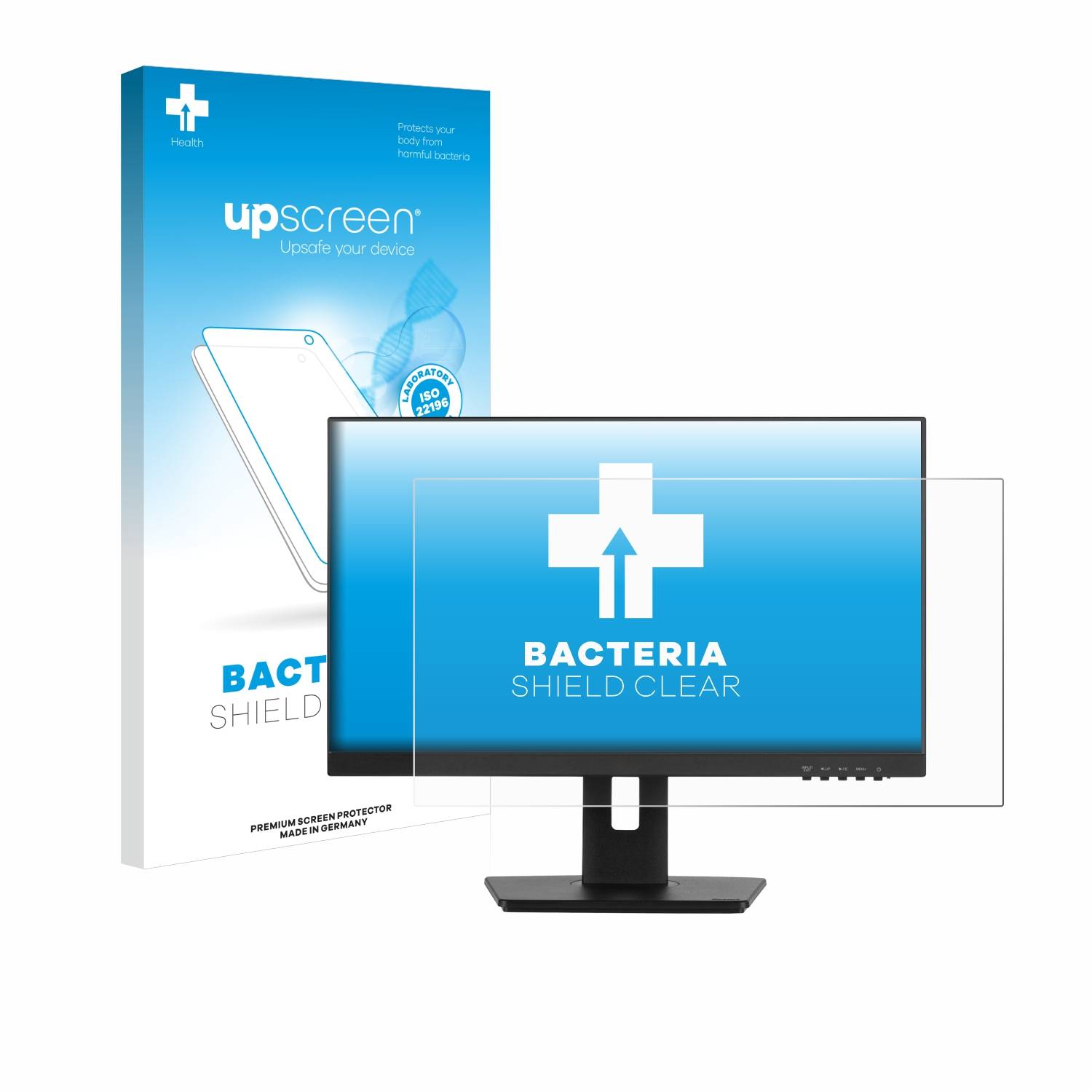 upscreen Bacteria Shield Schutzfolie für Iiyama ProLite XUB2463HSU - Antibakteriell