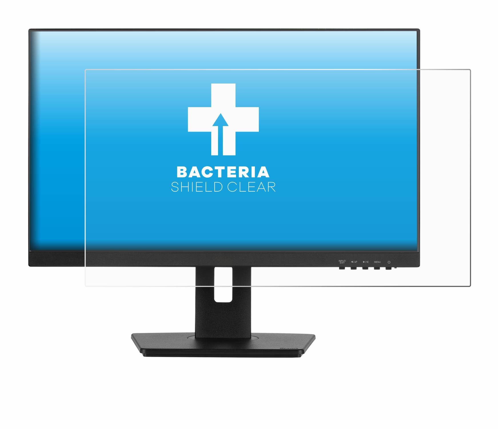 upscreen Bacteria Shield Schutzfolie für Iiyama ProLite XUB2463HSU - Antibakteriell
