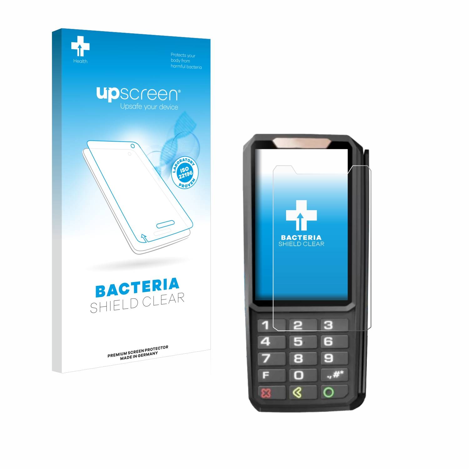 upscreen Bacteria Shield Schutzfolie für ingenico Axium RX5000 - Antibakteriell