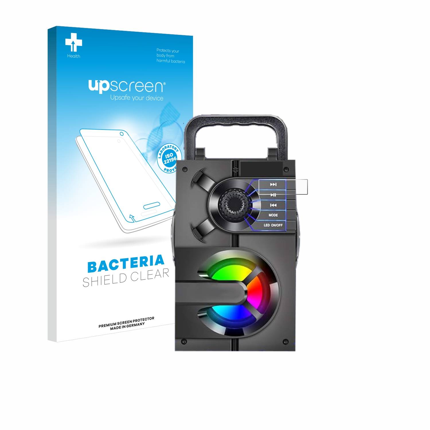 upscreen Bacteria Shield Schutzfolie für Tomproad S39 - Antibakteriell