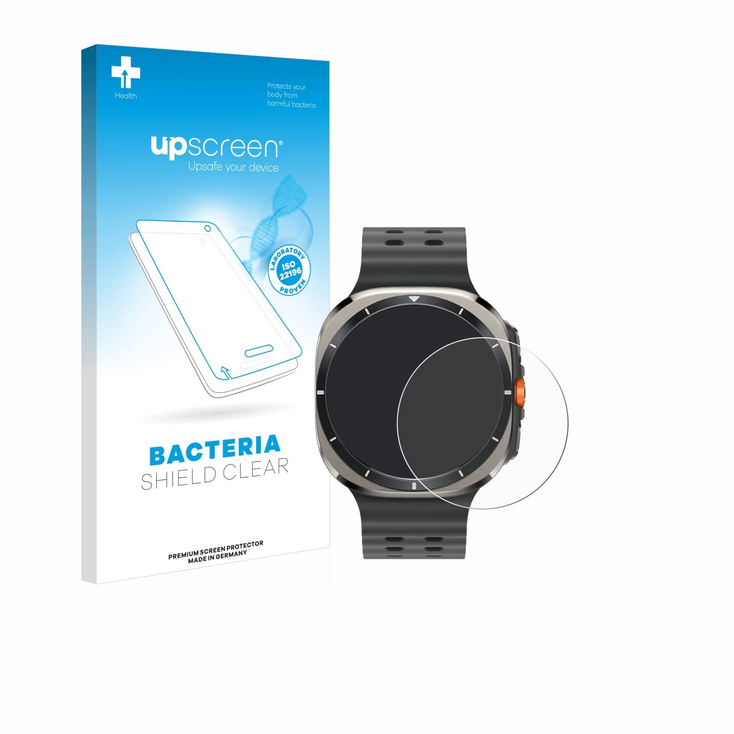 upscreen Bacteria Shield Schutzfolie für Samsung Galaxy Watch Ultra (47 mm) - Antibakteriell