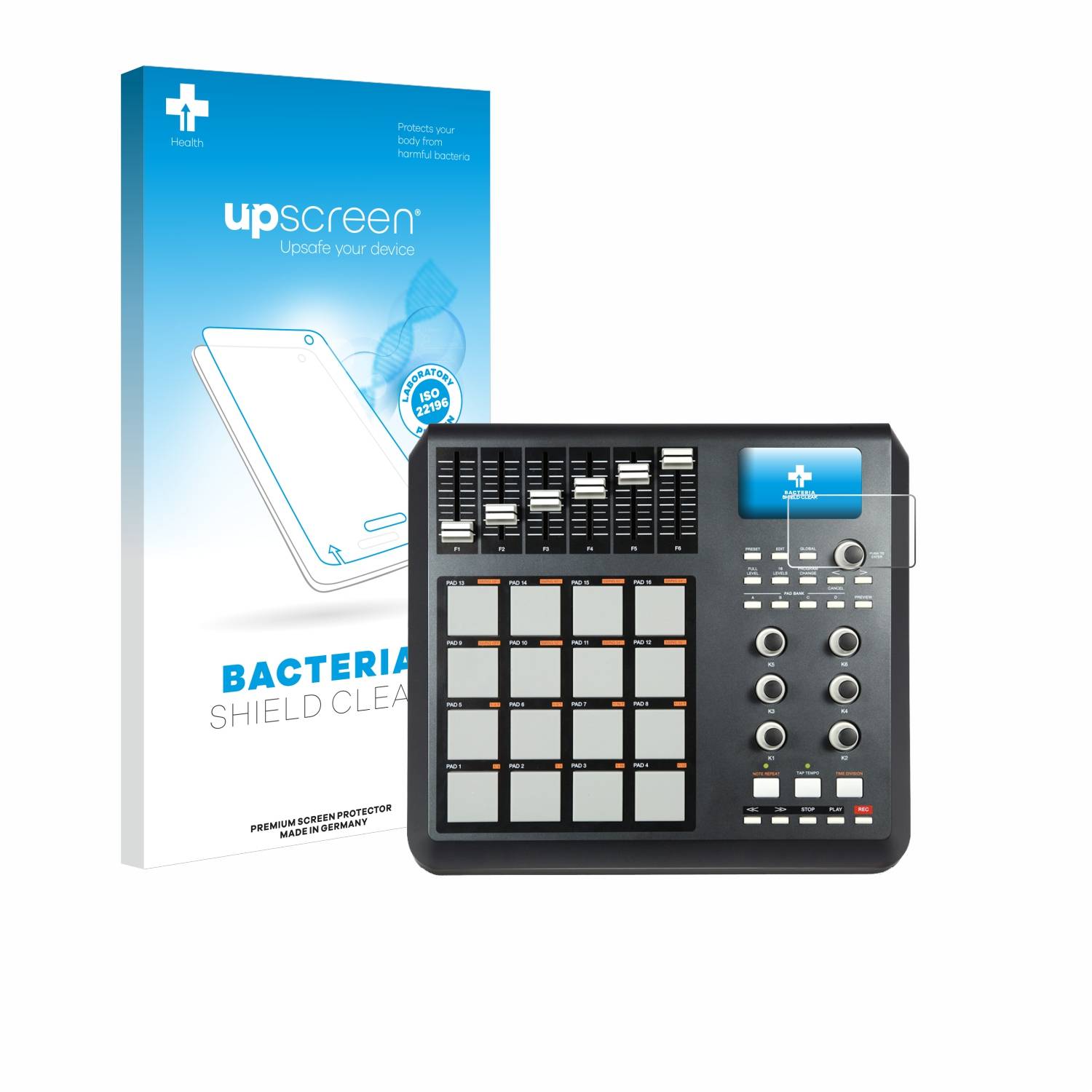 upscreen Bacteria Shield Schutzfolie für Akai MPD26 - Antibakteriell