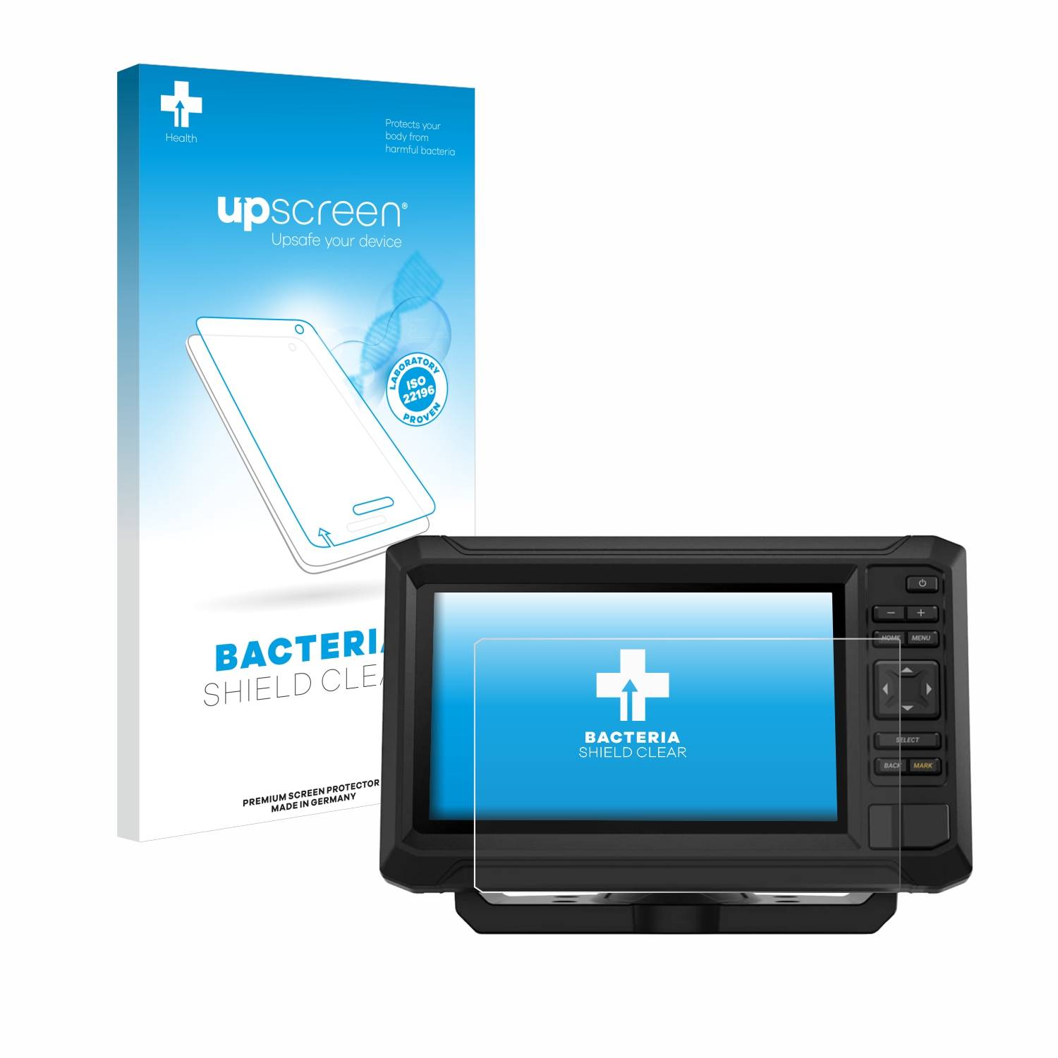 upscreen Bacteria Shield Schutzfolie für Garmin ECHOMAP UHD2 7 Tasten - Antibakteriell