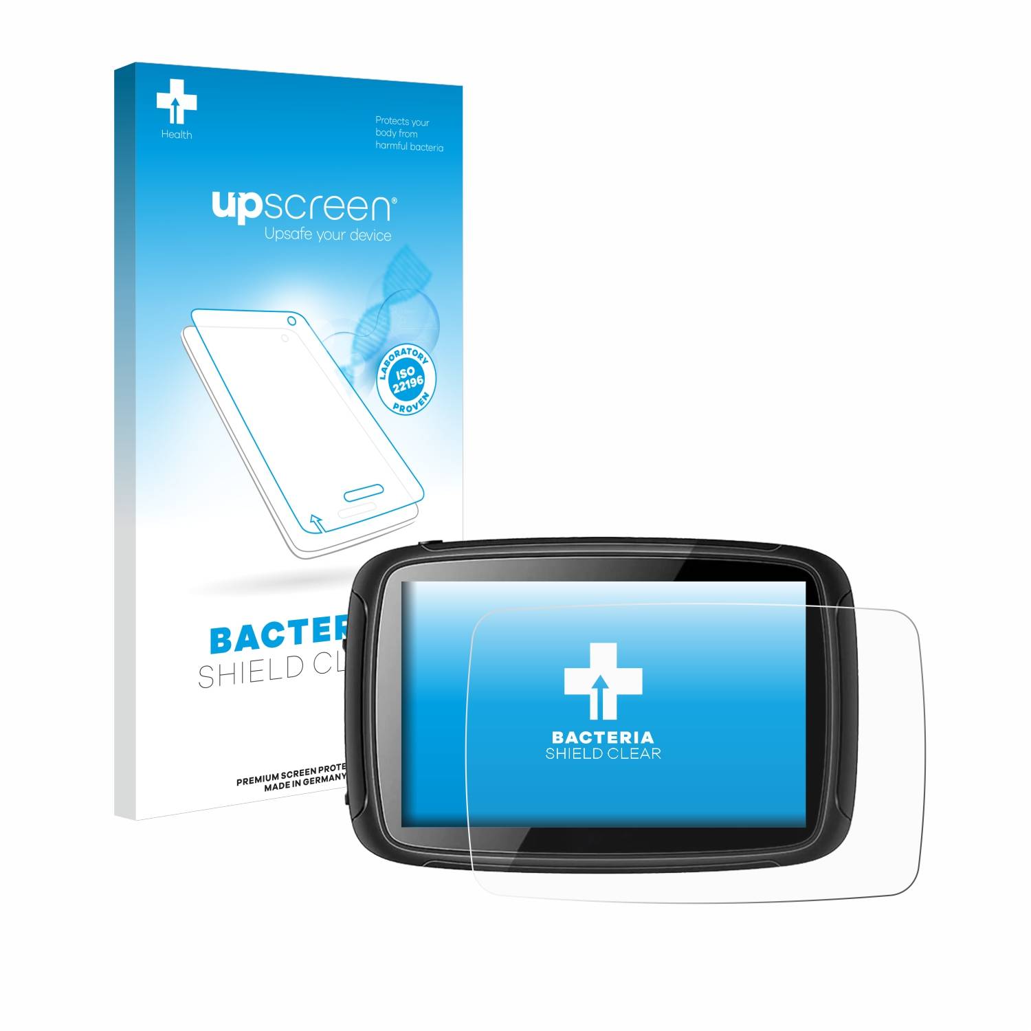 upscreen Bacteria Shield Schutzfolie für Elebest Rider AM500 5 - Antibakteriell