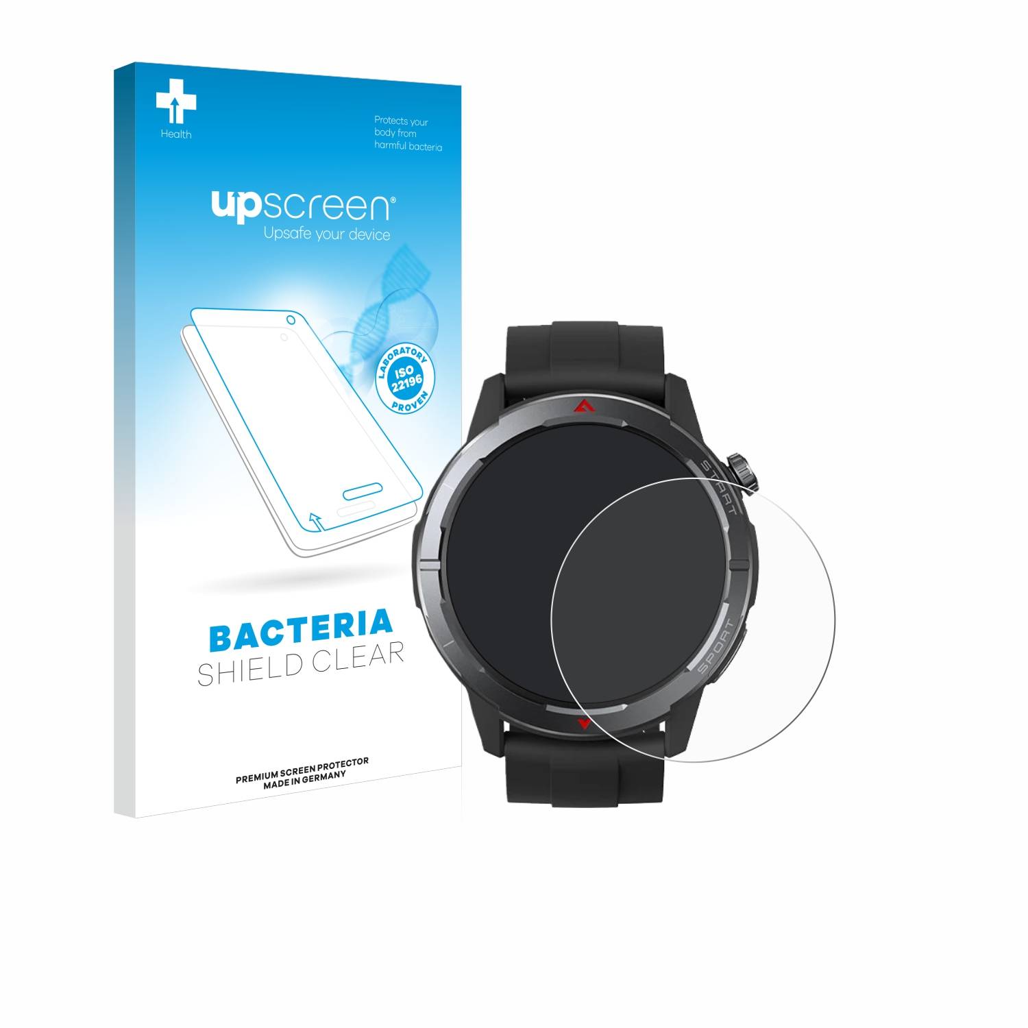 upscreen Bacteria Shield Schutzfolie für Zeblaze Stratos 3 Ultra - Antibakteriell