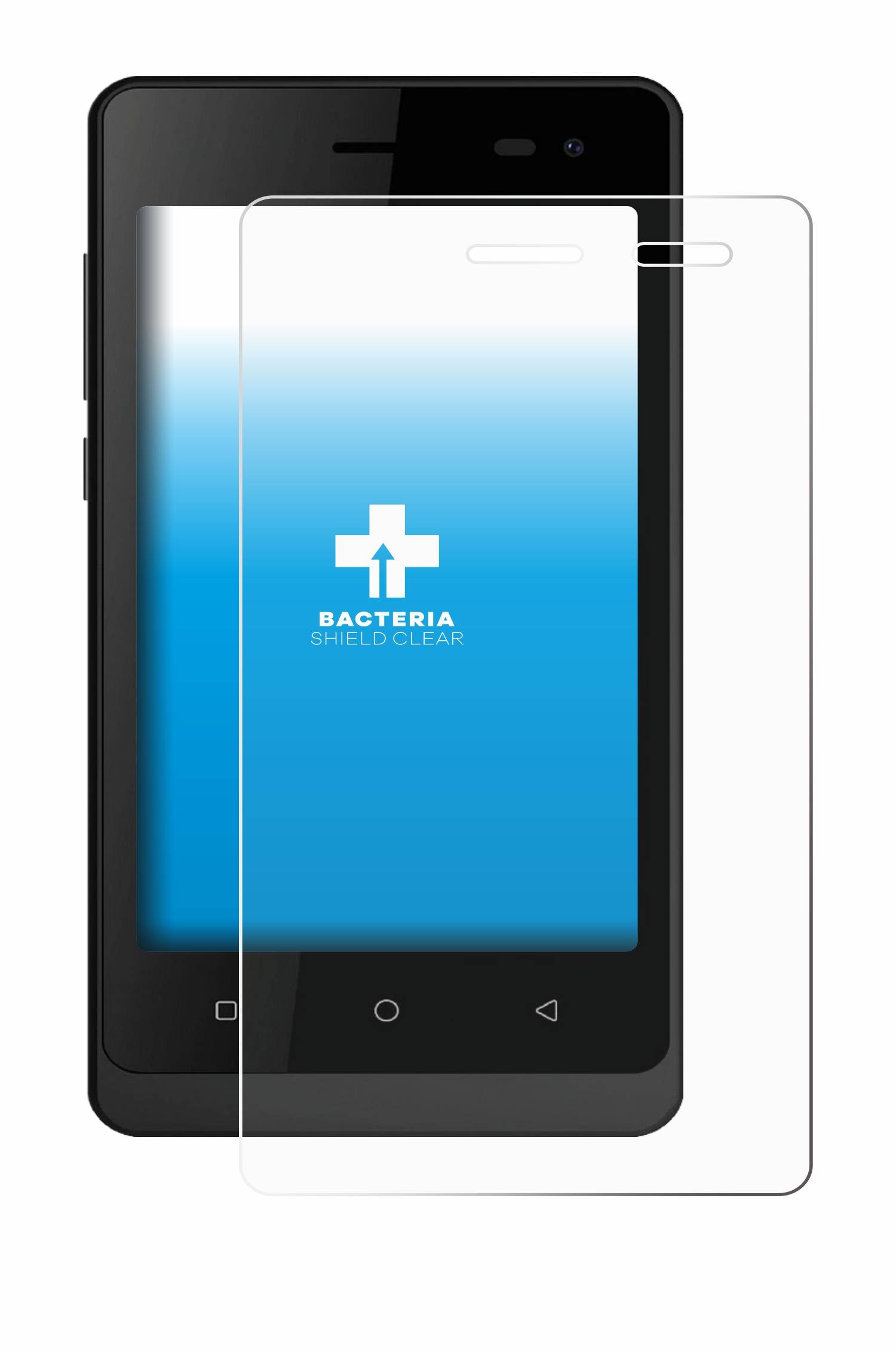 upscreen Bacteria Shield Schutzfolie für Logicom Wave 2 - Antibakteriell
