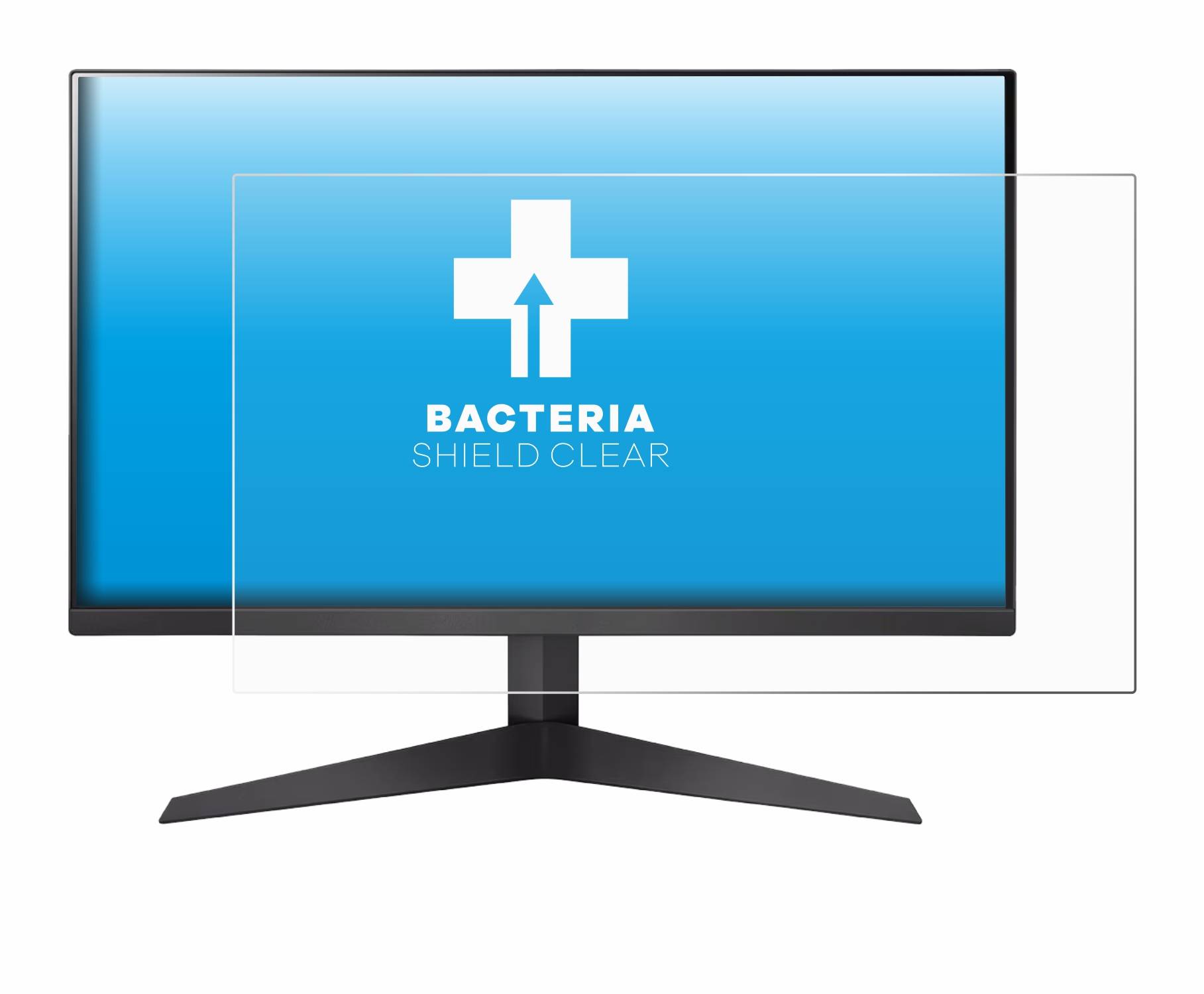 upscreen Bacteria Shield Schutzfolie für LG UltraGear 24GQ50F - Antibakteriell