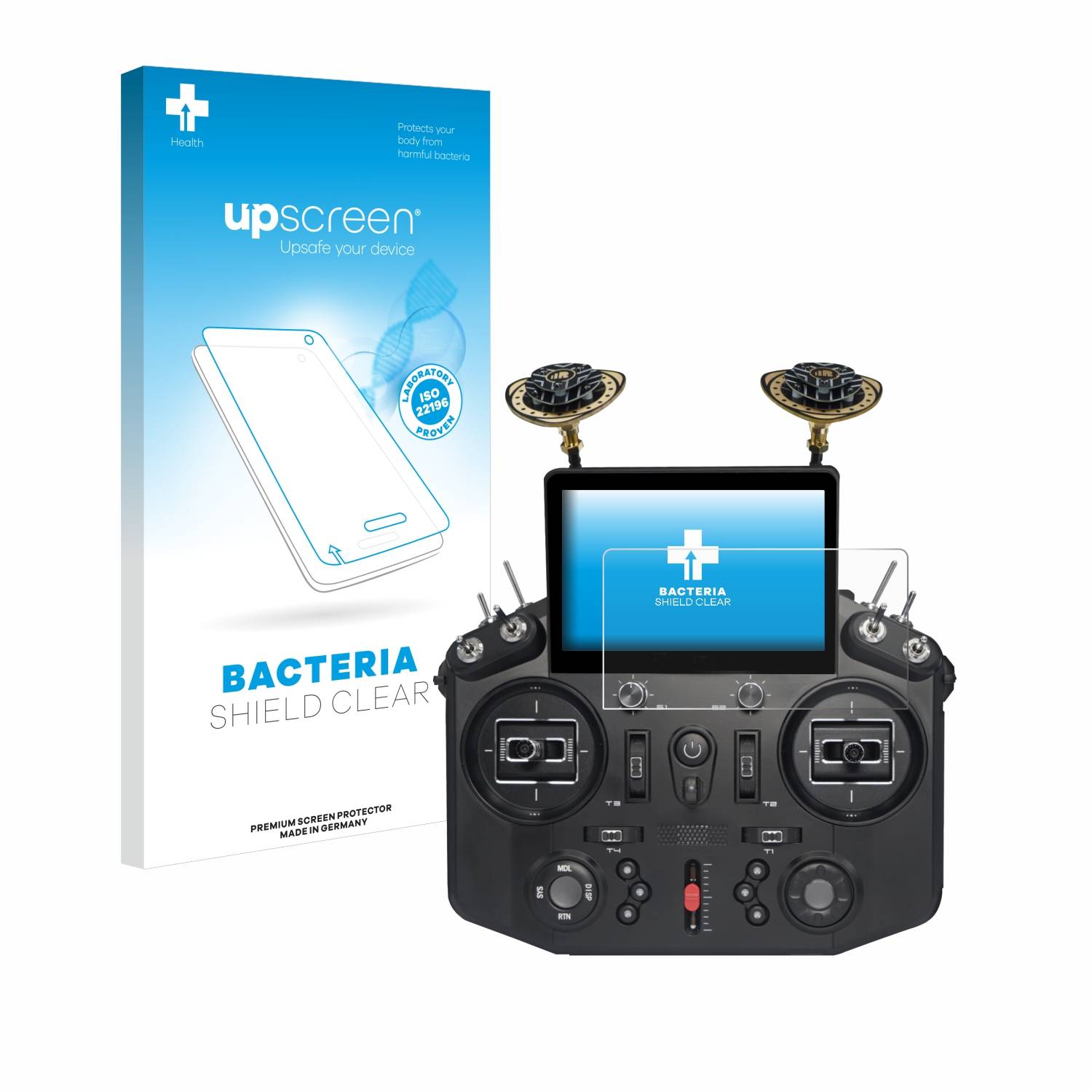 upscreen Bacteria Shield Schutzfolie für FrSky Tandem X20 HD - Antibakteriell