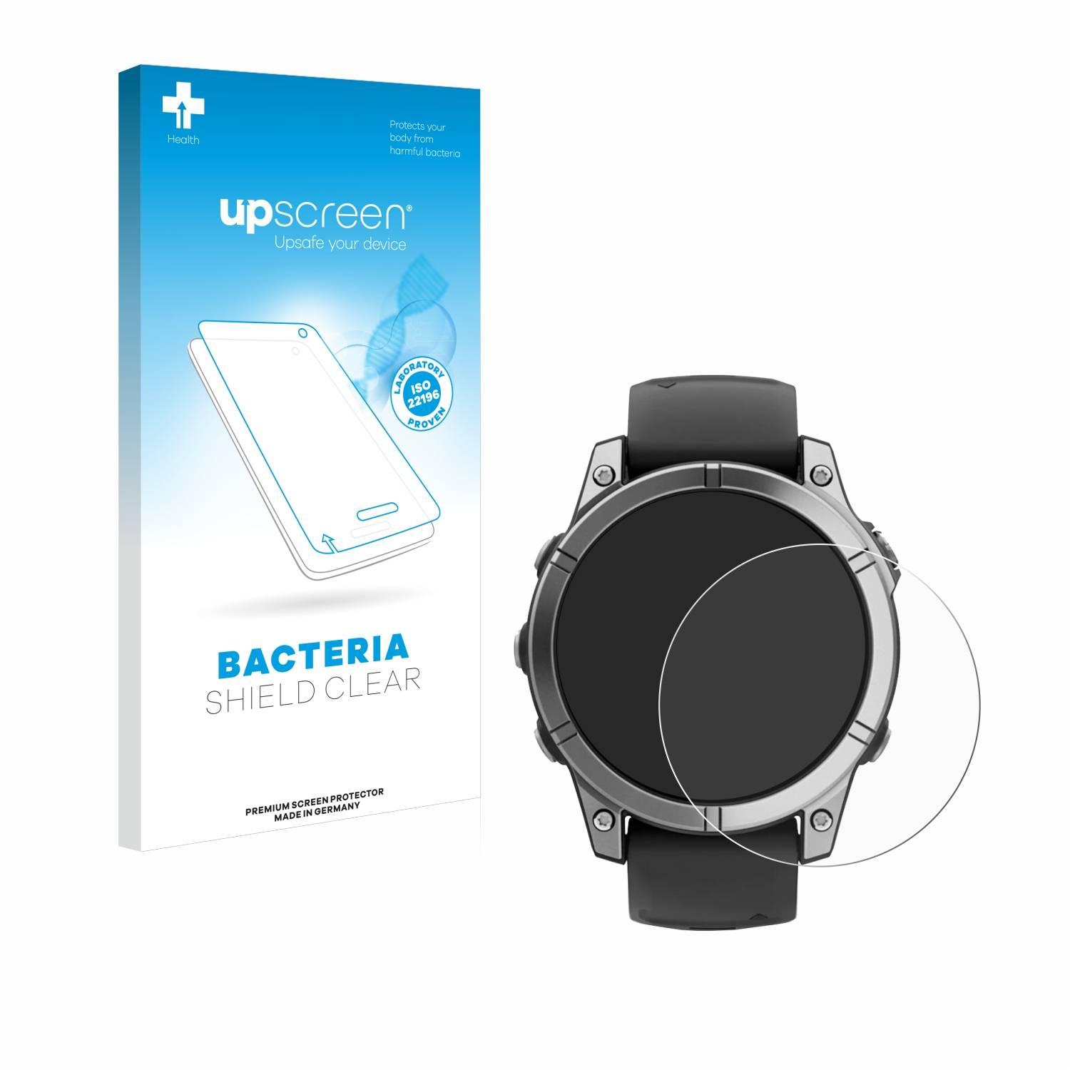 upscreen Bacteria Shield Schutzfolie für Garmin Fenix E - Antibakteriell