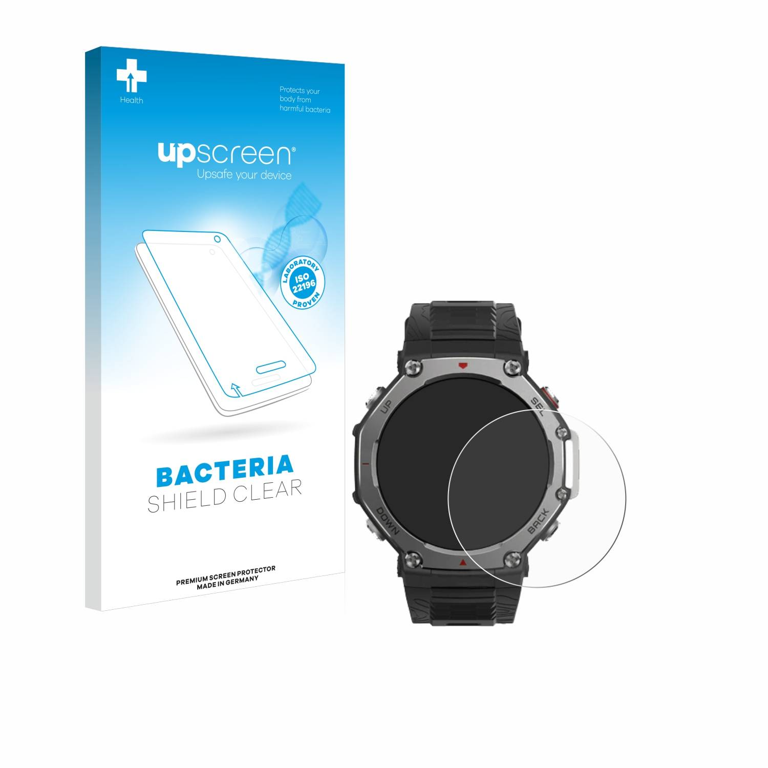 upscreen Bacteria Shield Schutzfolie für Huami Amazfit T-Rex 3 - Antibakteriell