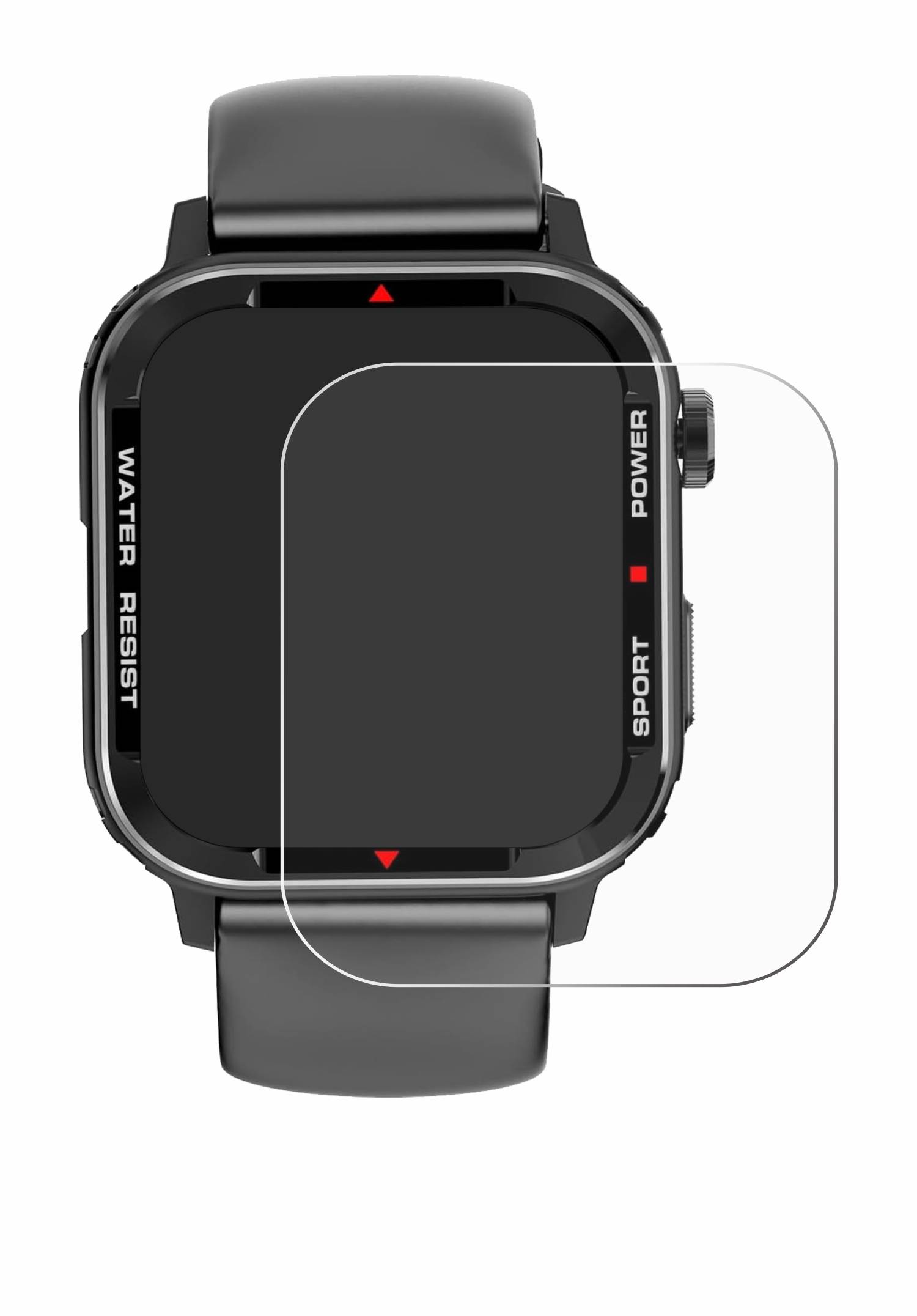 upscreen Bacteria Shield Schutzfolie für Manike G96 Smartwatch - Antibakteriell
