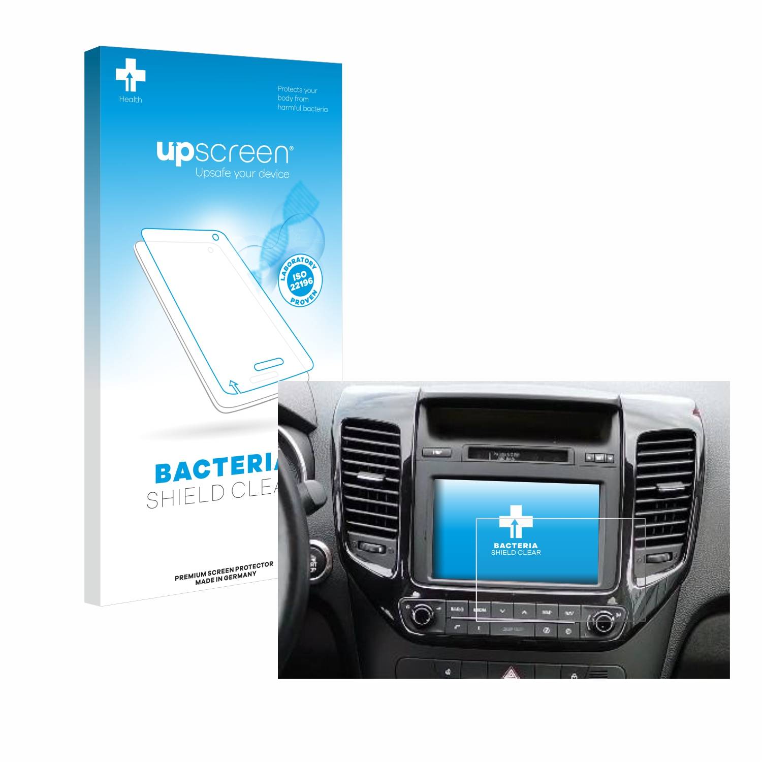 upscreen Bacteria Shield Schutzfolie für Kia Venga BJ 2018 7 - Antibakteriell