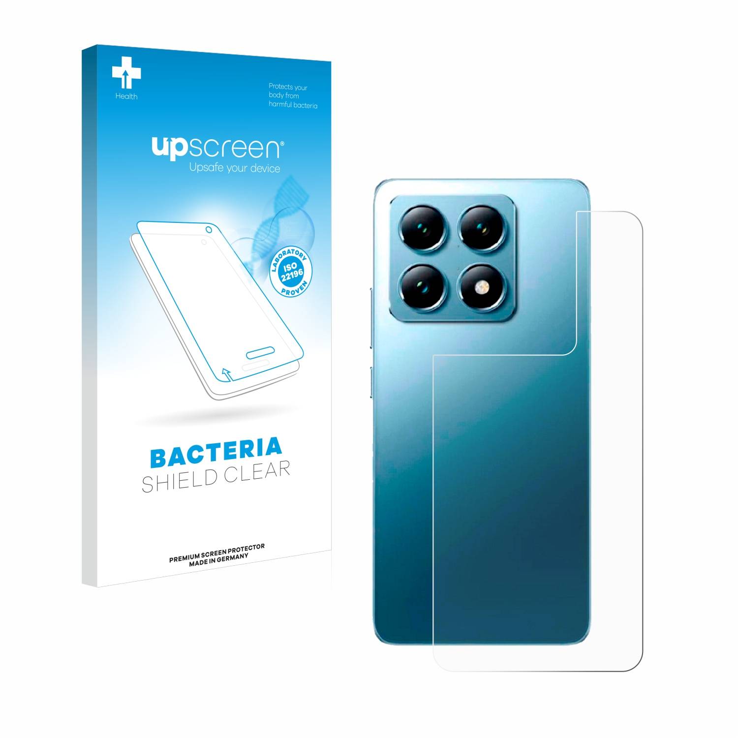 upscreen Bacteria Shield Schutzfolie für Xiaomi 14T (Rückseite) - Antibakteriell