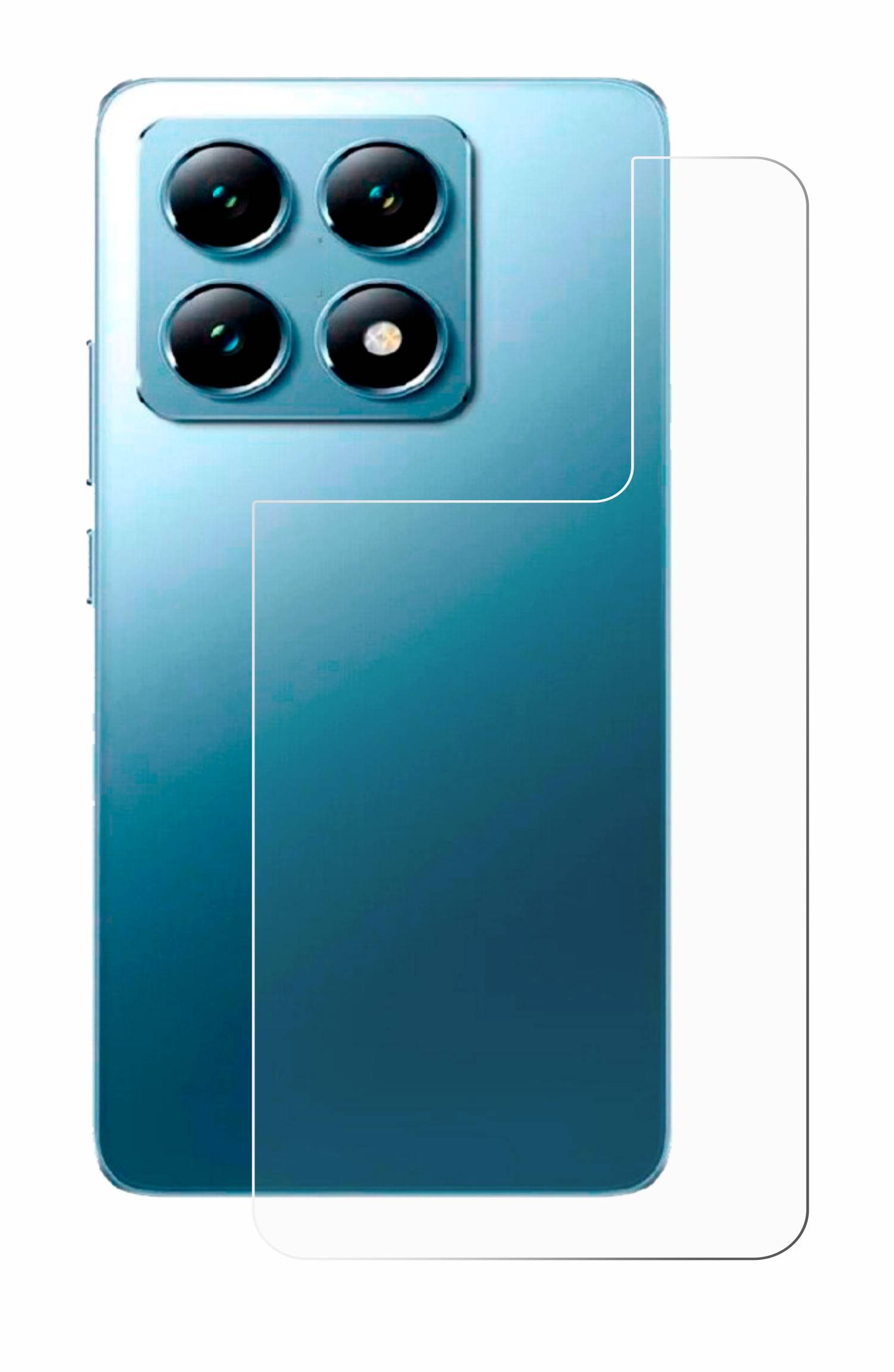 upscreen Bacteria Shield Schutzfolie für Xiaomi 14T (Rückseite) - Antibakteriell