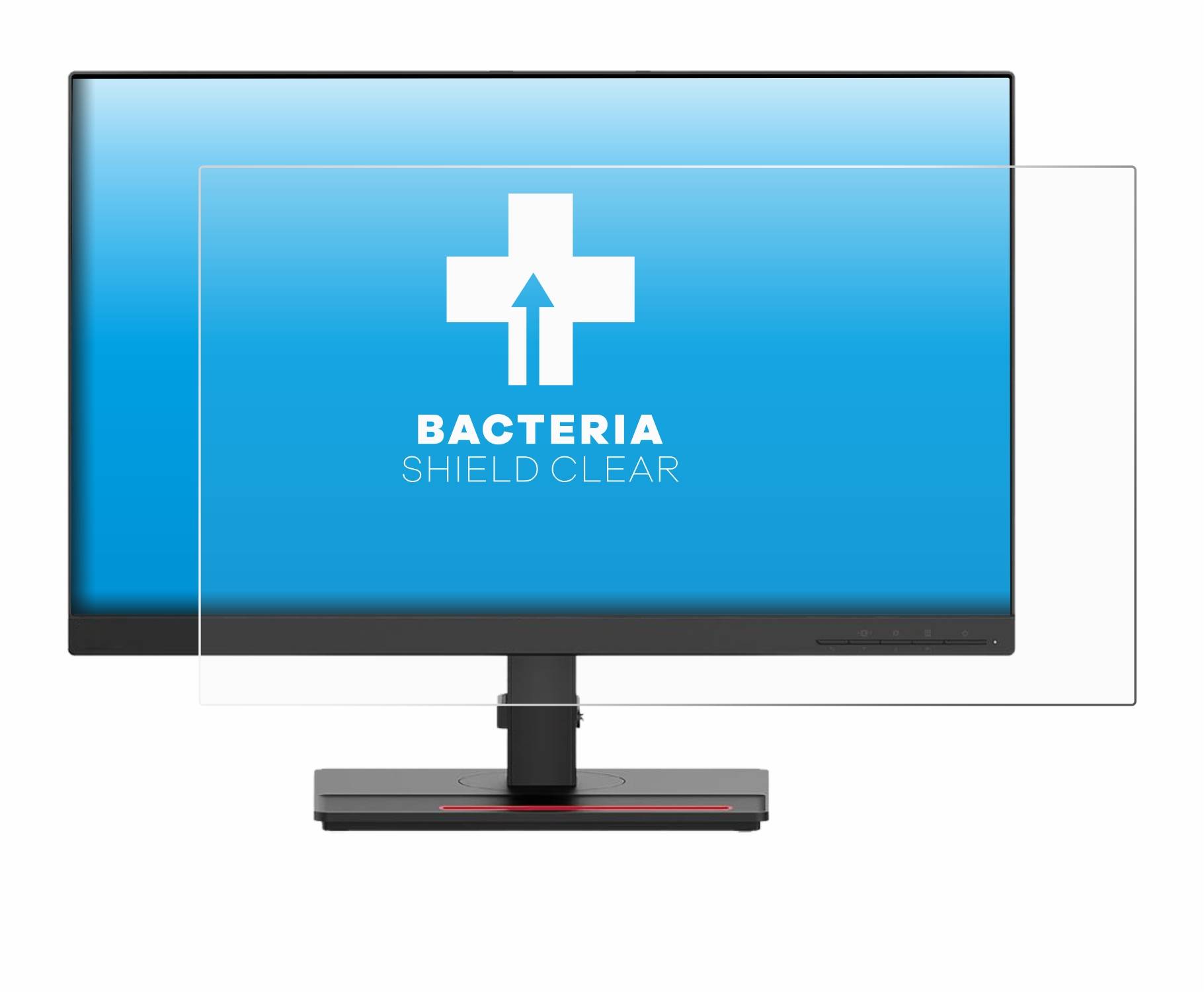 upscreen Bacteria Shield Schutzfolie für Lenovo ThinkVision T24i-30 23,8 - Antibakteriell