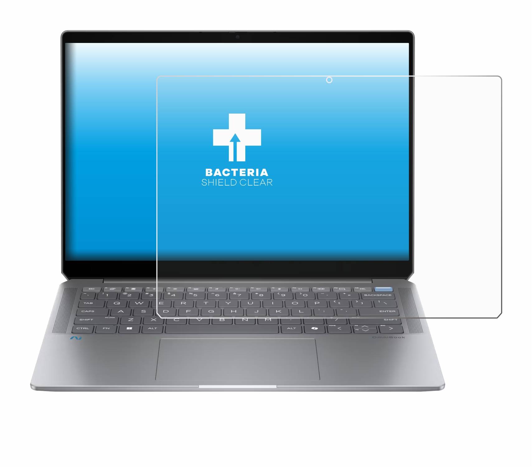upscreen Bacteria Shield Schutzfolie für HP OmniBook Ultra Laptop 14-fd - Antibakteriell