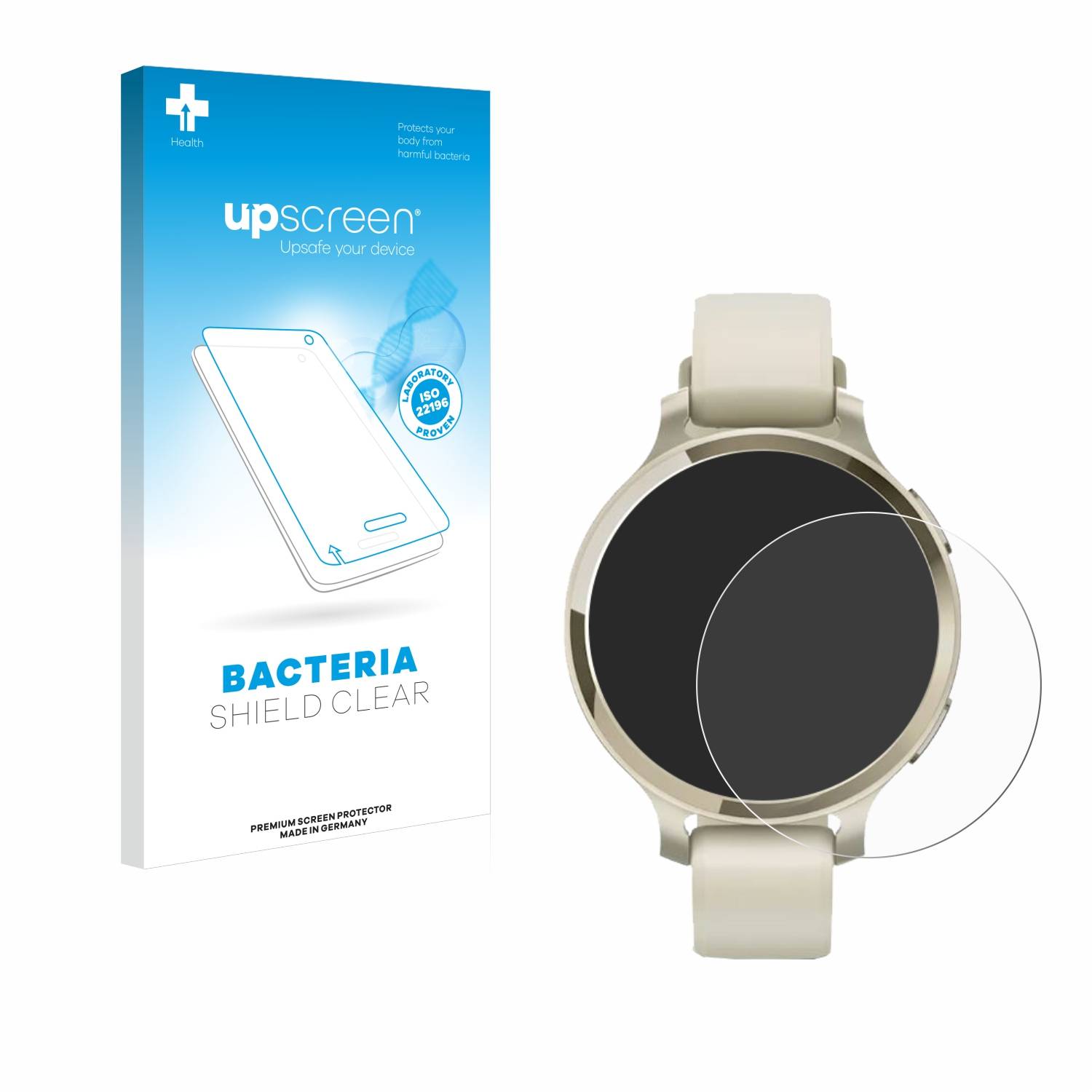upscreen Bacteria Shield Schutzfolie für Garmin Lily 2 Active - Antibakteriell