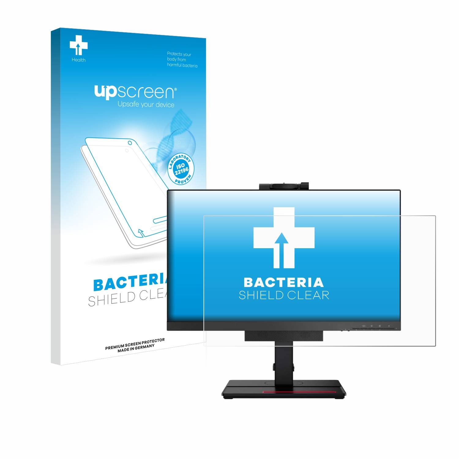 upscreen Bacteria Shield Schutzfolie für Lenovo ThinkCentre Tiny-In-One 22 Gen 5 - Antibakteriell