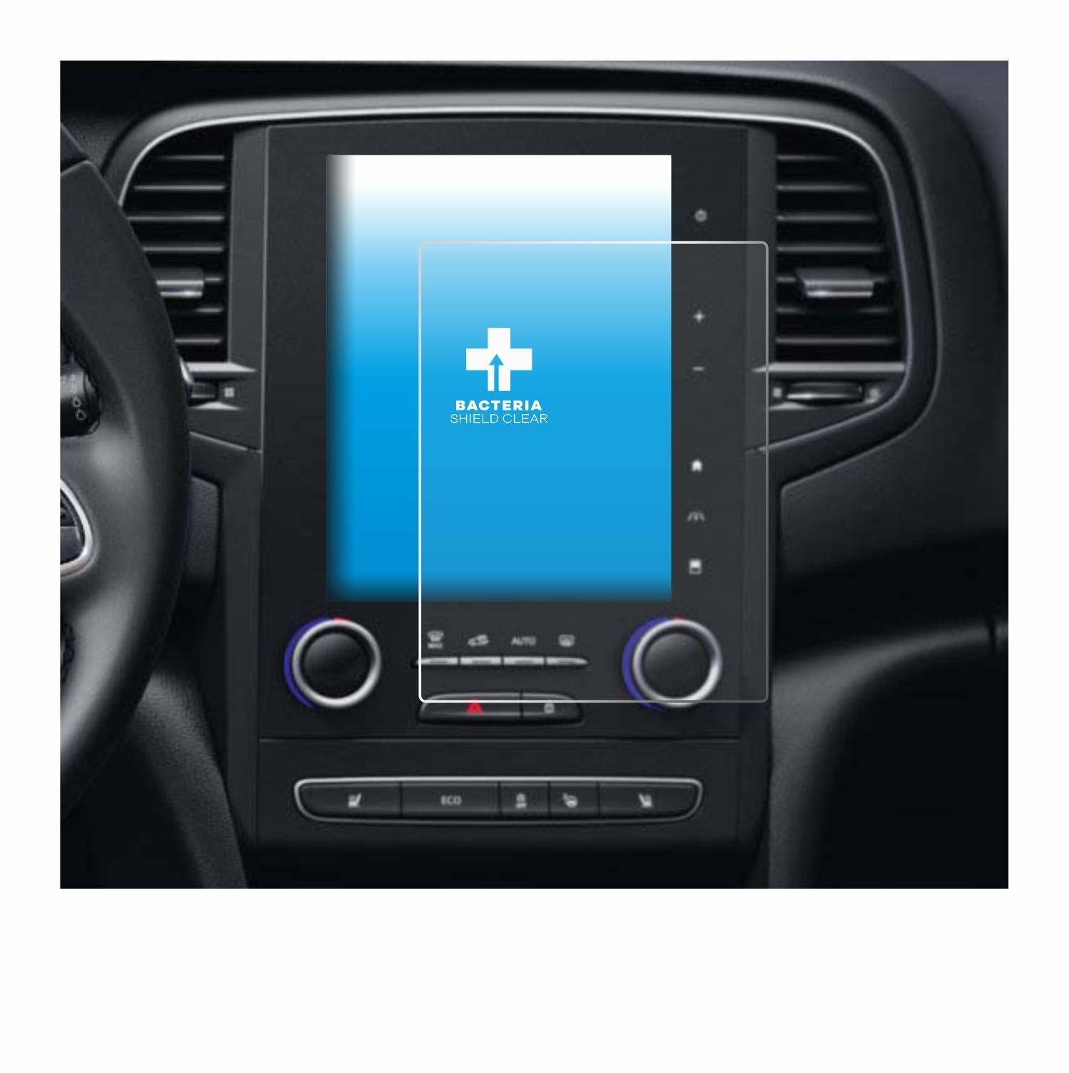 upscreen Bacteria Shield Schutzfolie für Renault Scenic IV RLINK-2 2018 - Antibakteriell