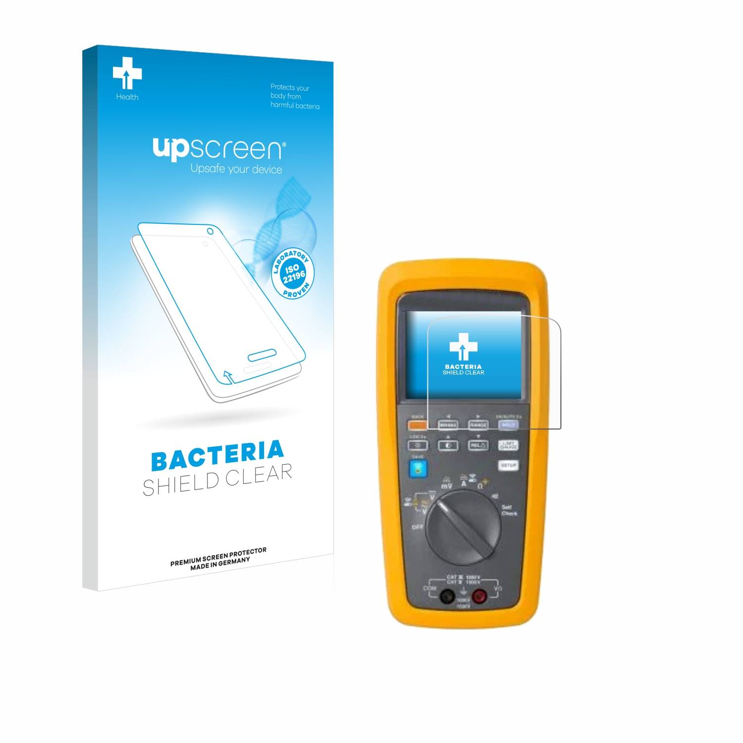 upscreen Bacteria Shield Schutzfolie für Fluke Solar-Multimeter 283 FC - Antibakteriell