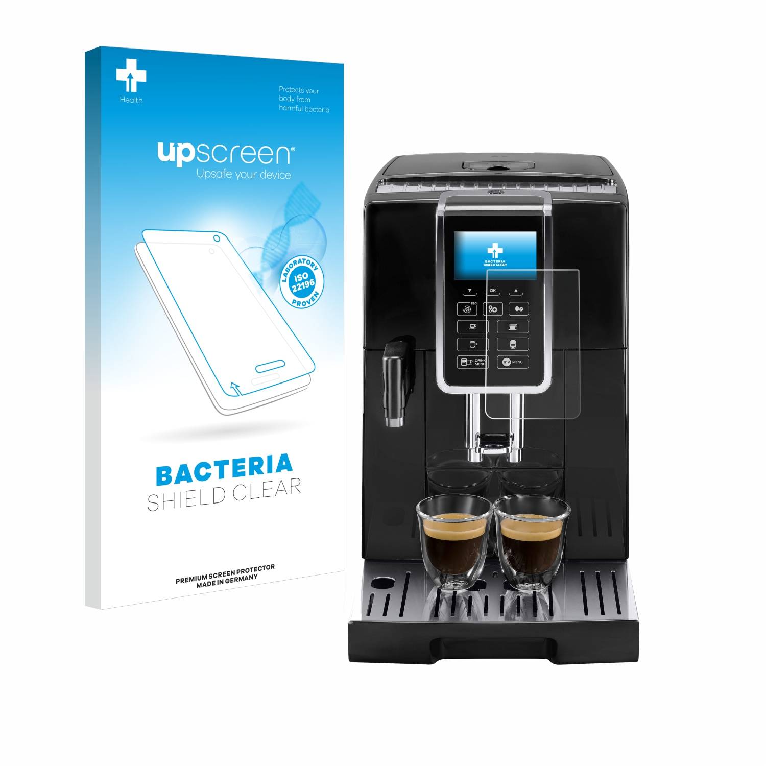 upscreen Bacteria Shield Schutzfolie für DeLonghi Dinamica ECAM350.55 - Antibakteriell