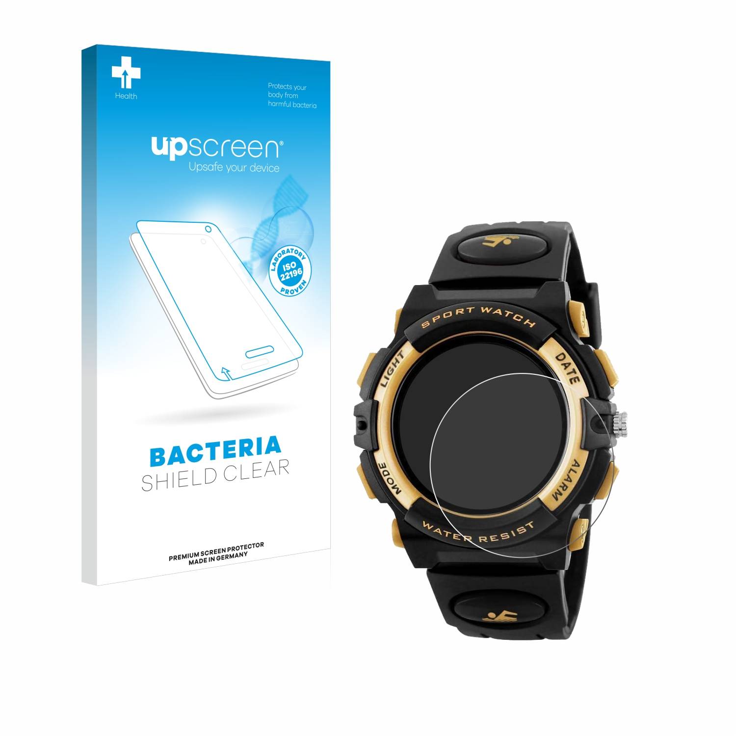 upscreen Bacteria Shield Schutzfolie für aswan watch L6601 - Antibakteriell