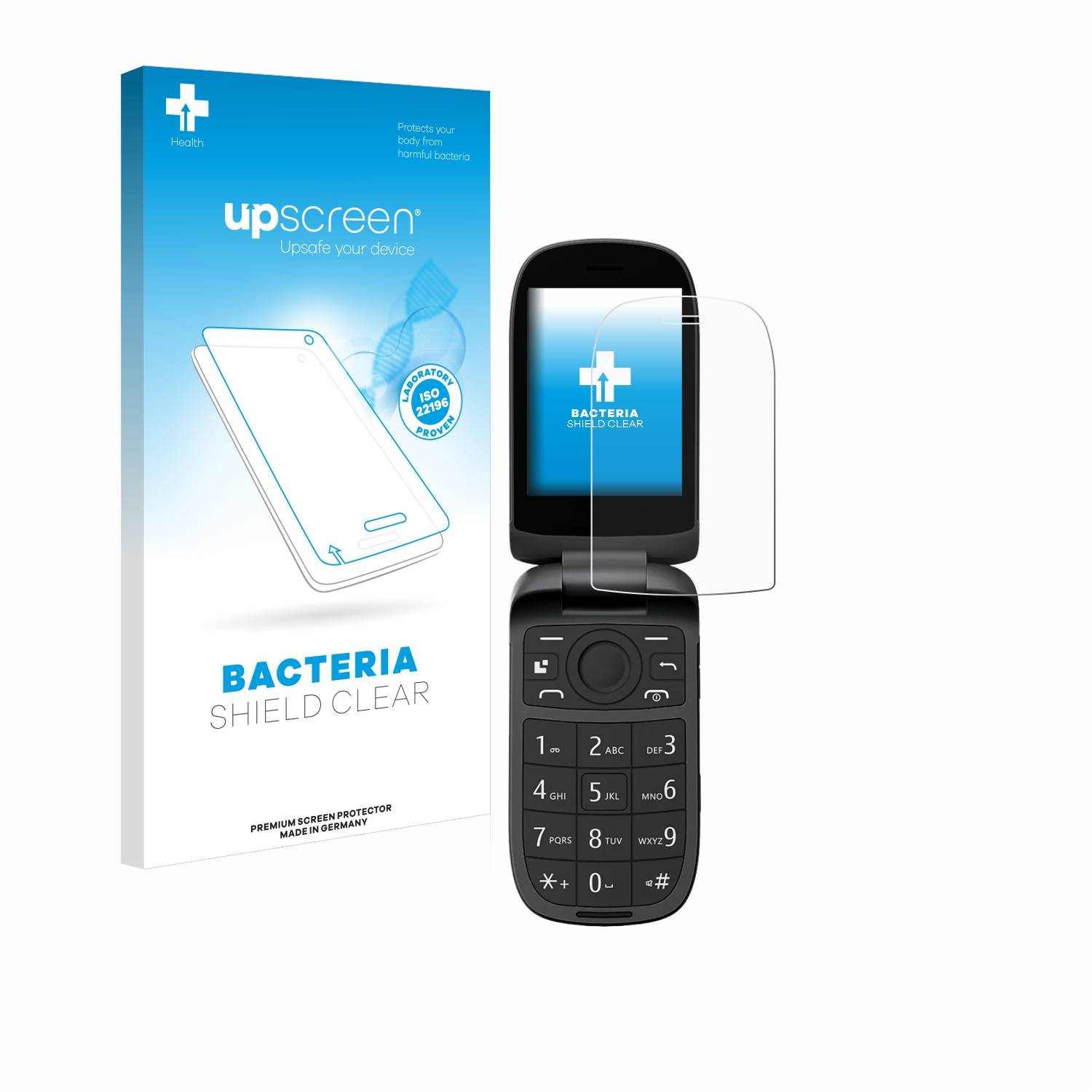 upscreen Bacteria Shield Schutzfolie für Blackview N2000 Flip (Inneres Display) - Antibakteriell