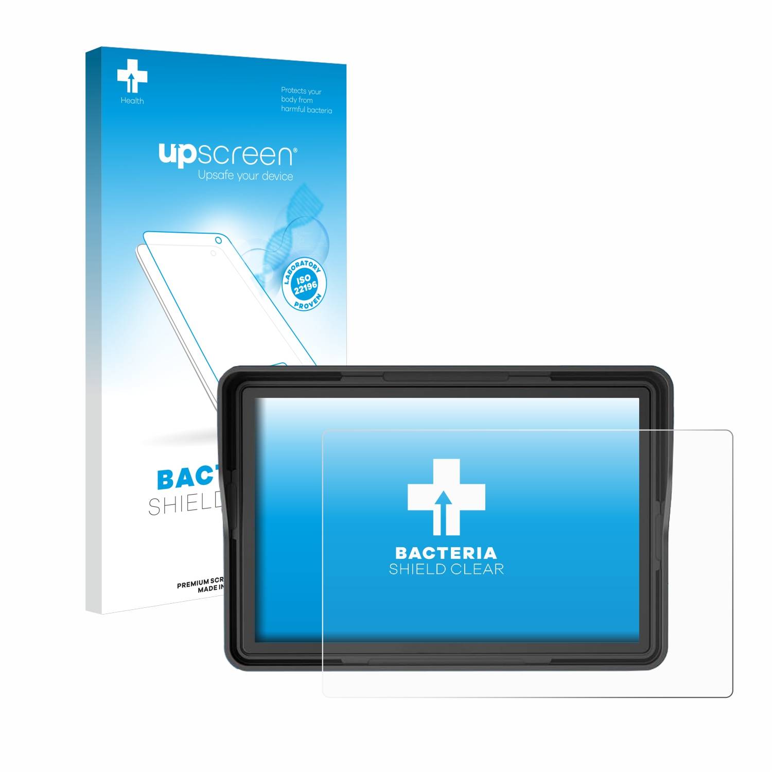 upscreen Bacteria Shield Schutzfolie für Essgoo Motorrad Carplay 5 - Antibakteriell