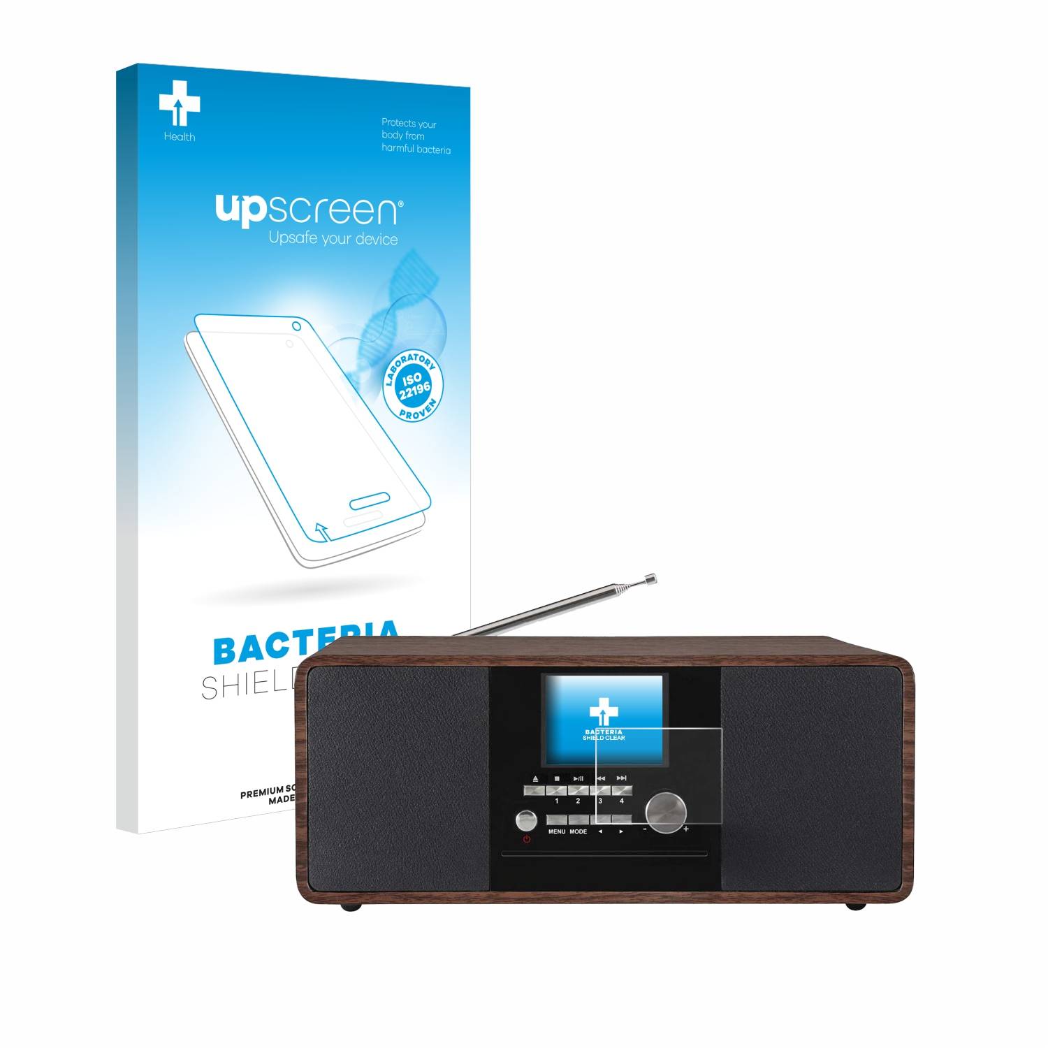 upscreen Bacteria Shield Schutzfolie für Imperial DABMAN i200 - Antibakteriell