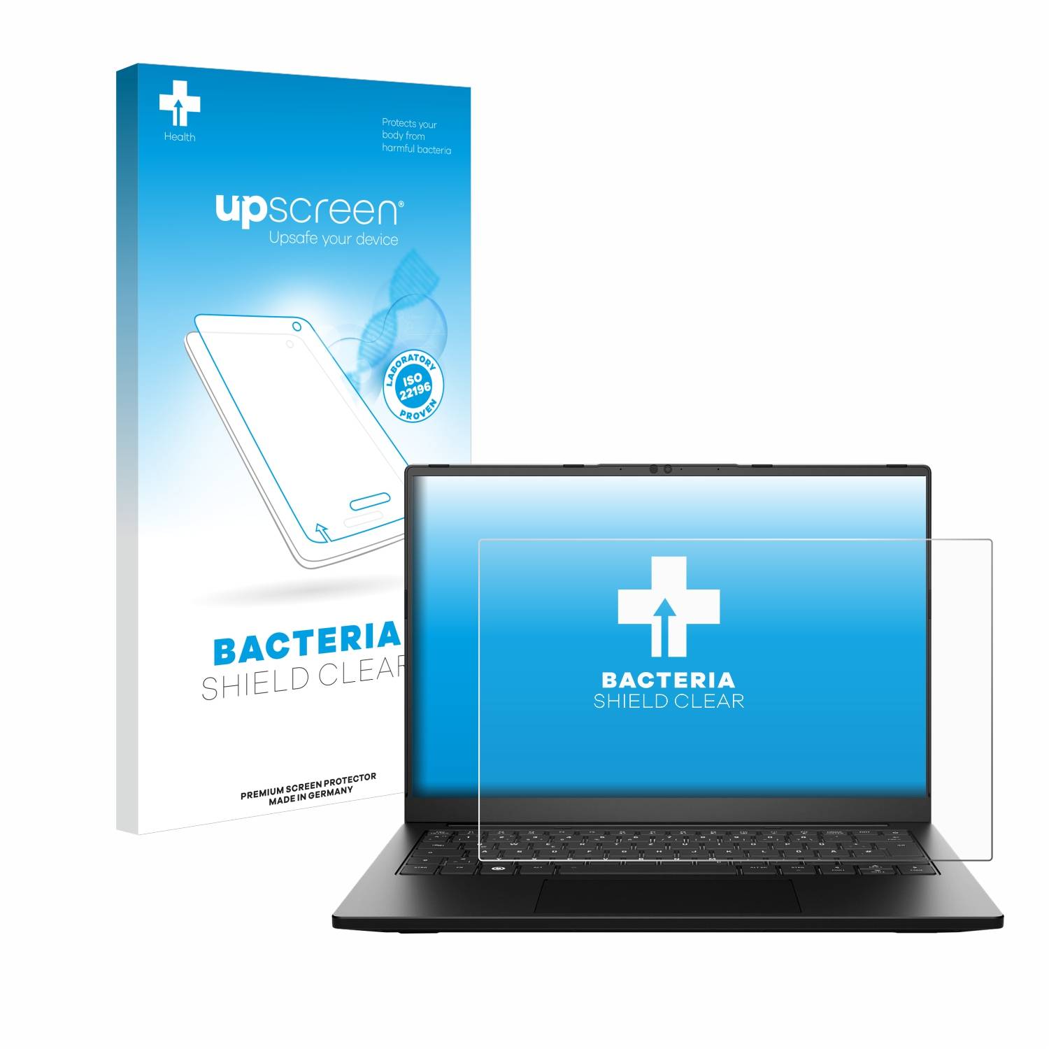 upscreen Bacteria Shield Schutzfolie für Tuxedo Pulse 14 Gen 3 - Antibakteriell