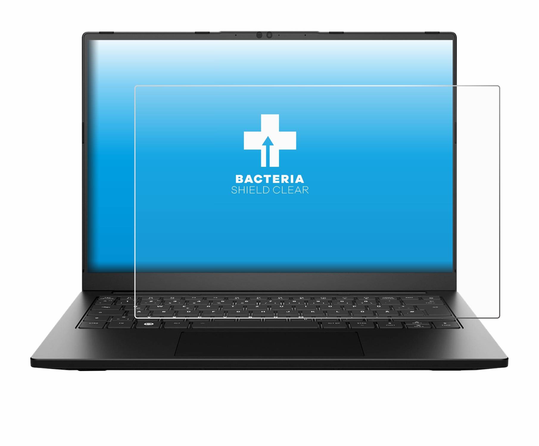 upscreen Bacteria Shield Schutzfolie für Tuxedo Pulse 14 Gen 3 - Antibakteriell