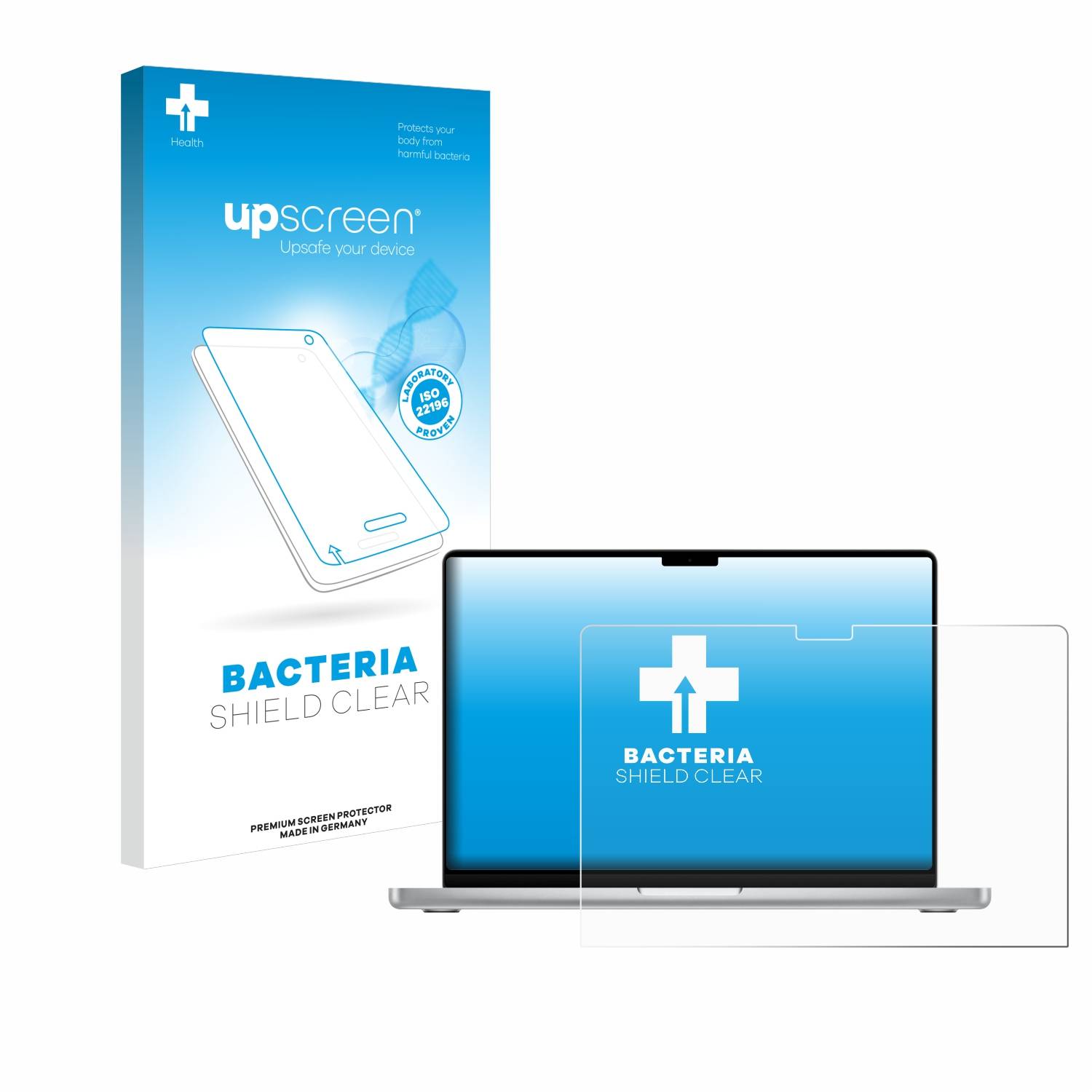 upscreen Bacteria Shield Schutzfolie für Apple MacBook Pro 14 2024 M4 - Antibakteriell