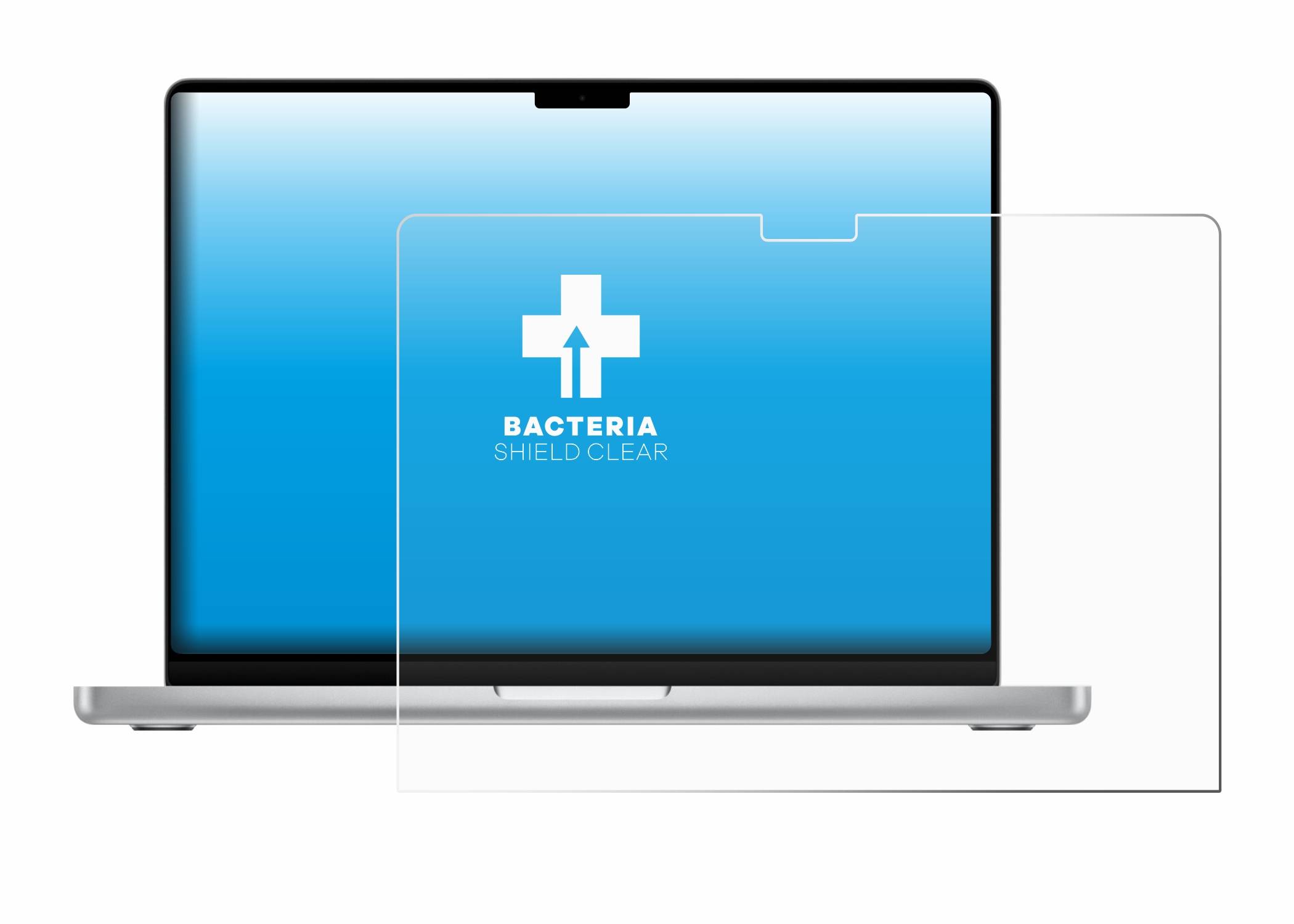 upscreen Bacteria Shield Schutzfolie für Apple MacBook Pro 14 2024 M4 - Antibakteriell
