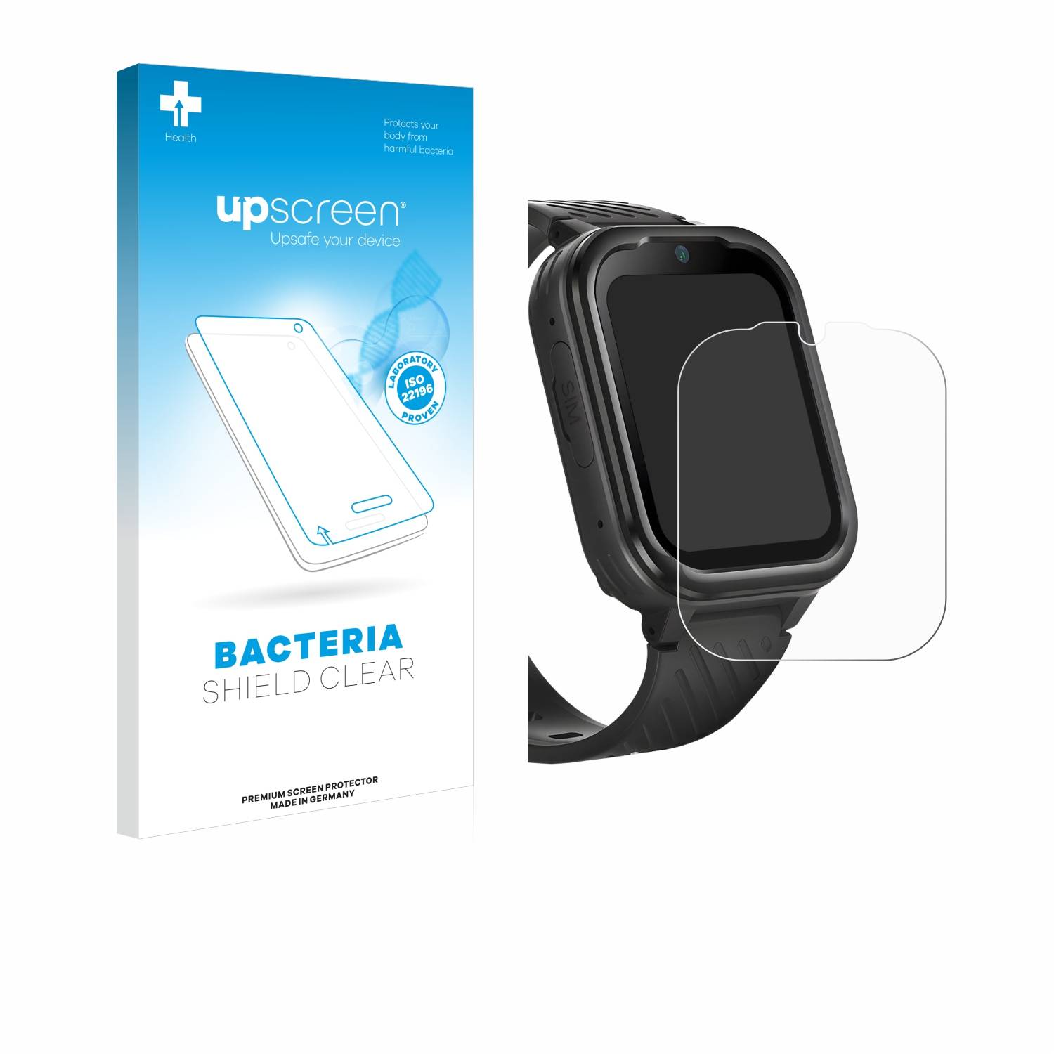 upscreen Bacteria Shield Schutzfolie für RAYOFI Kids Smartwatch - Antibakteriell