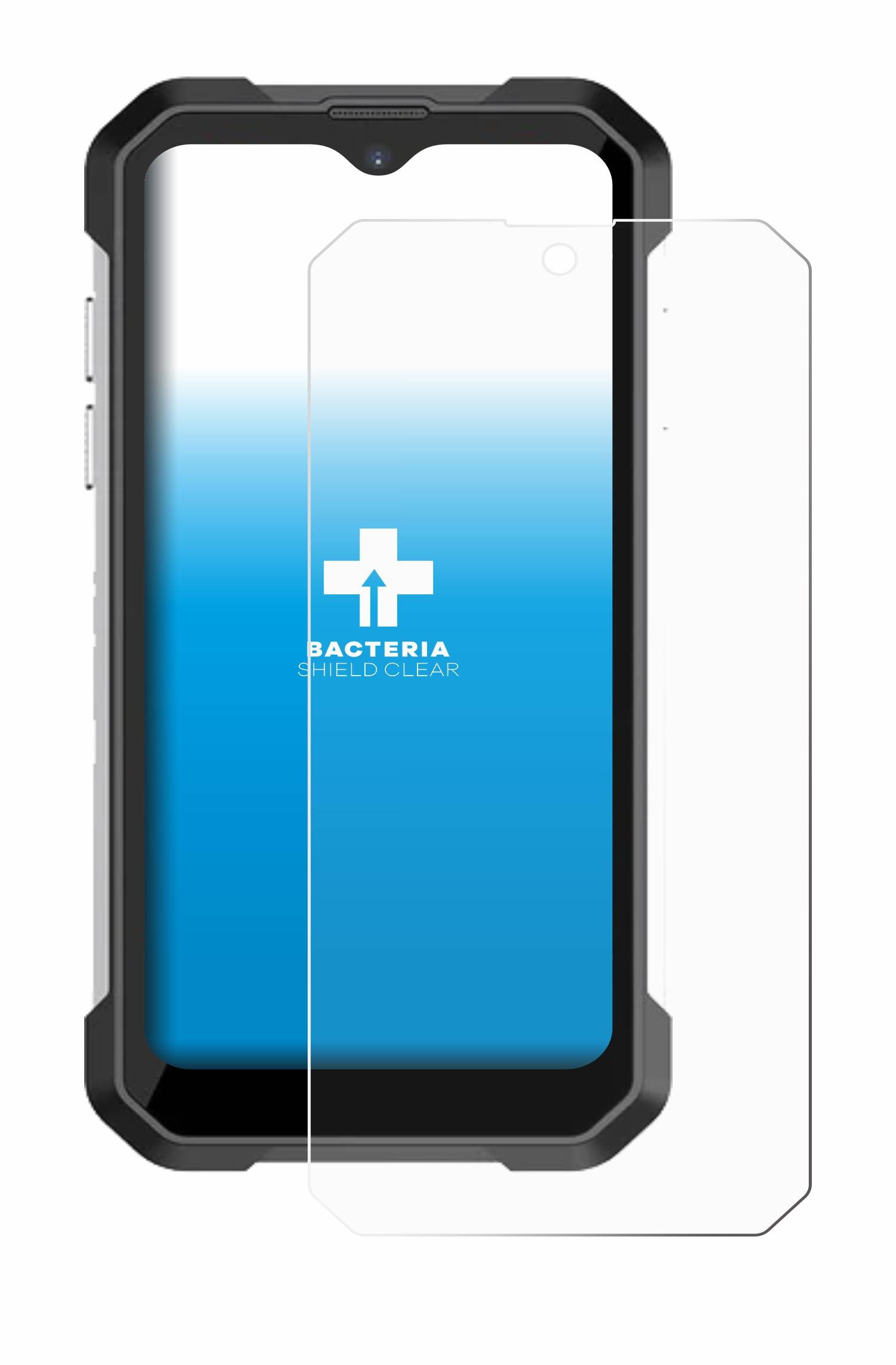 upscreen Bacteria Shield Schutzfolie für Unihertz Tank Mini - Antibakteriell