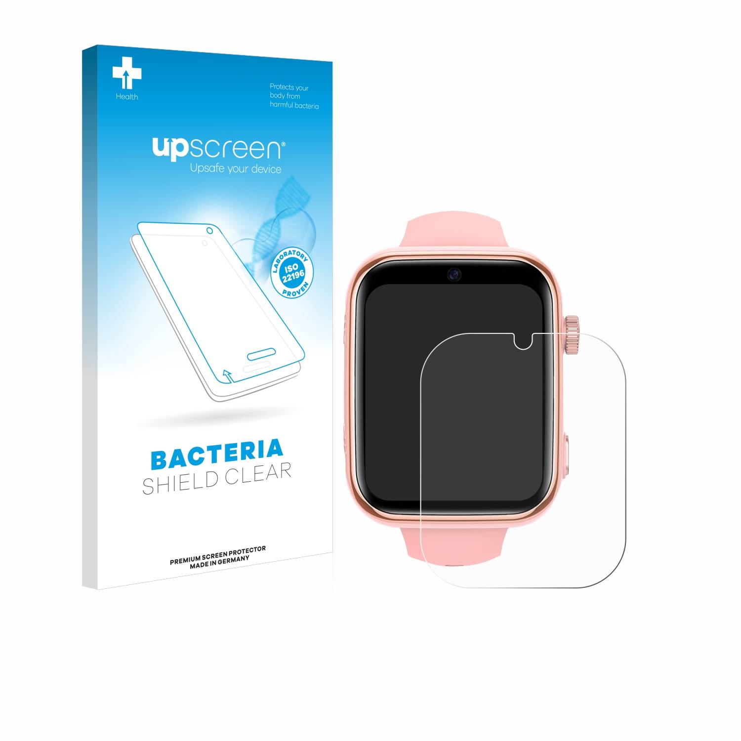 upscreen Bacteria Shield Schutzfolie für Akumaka 4G Kids Smartwatch - Antibakteriell