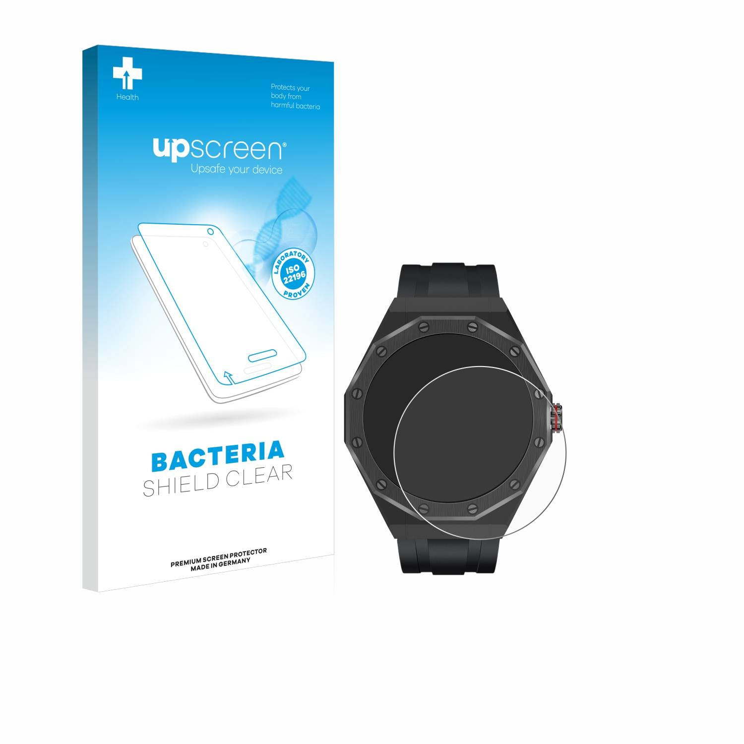 upscreen Bacteria Shield Schutzfolie für Kiano Watch Elegance - Antibakteriell