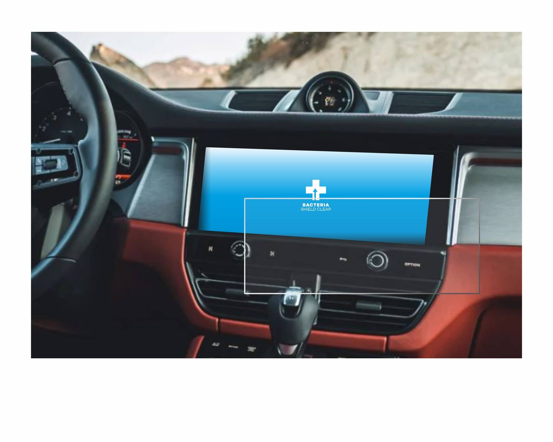 upscreen Bacteria Shield Schutzfolie für Porsche Macan 2023 - Antibakteriell