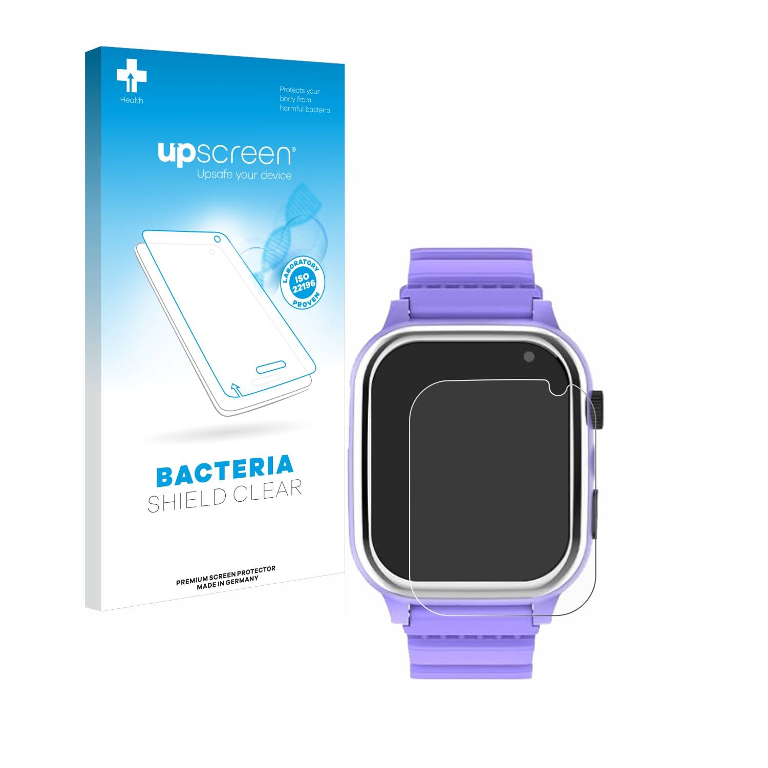 upscreen Bacteria Shield Schutzfolie für Jubunrer Kids Smartwatch - Antibakteriell