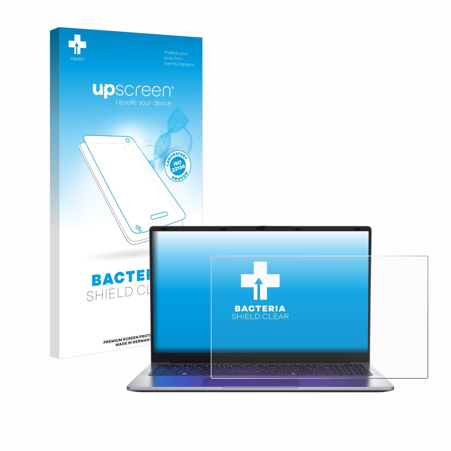 upscreen Bacteria Shield Schutzfolie für MEDION E15223 15.6 - Antibakteriell
