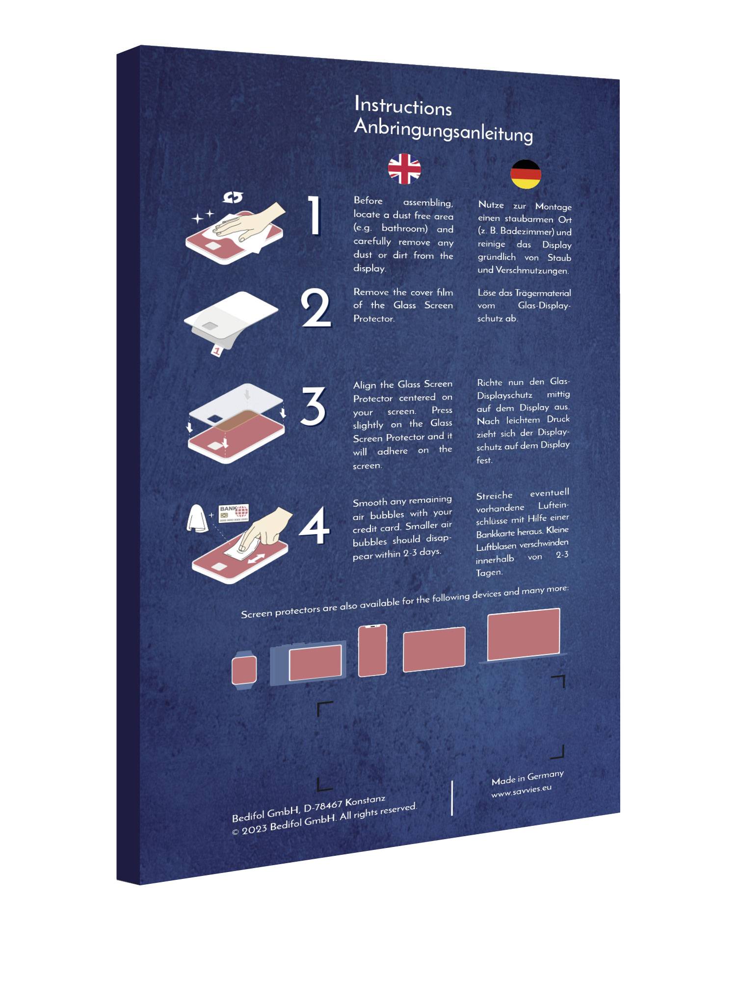 Savvies Clear Panzerglas für Huami Amazfit Balance