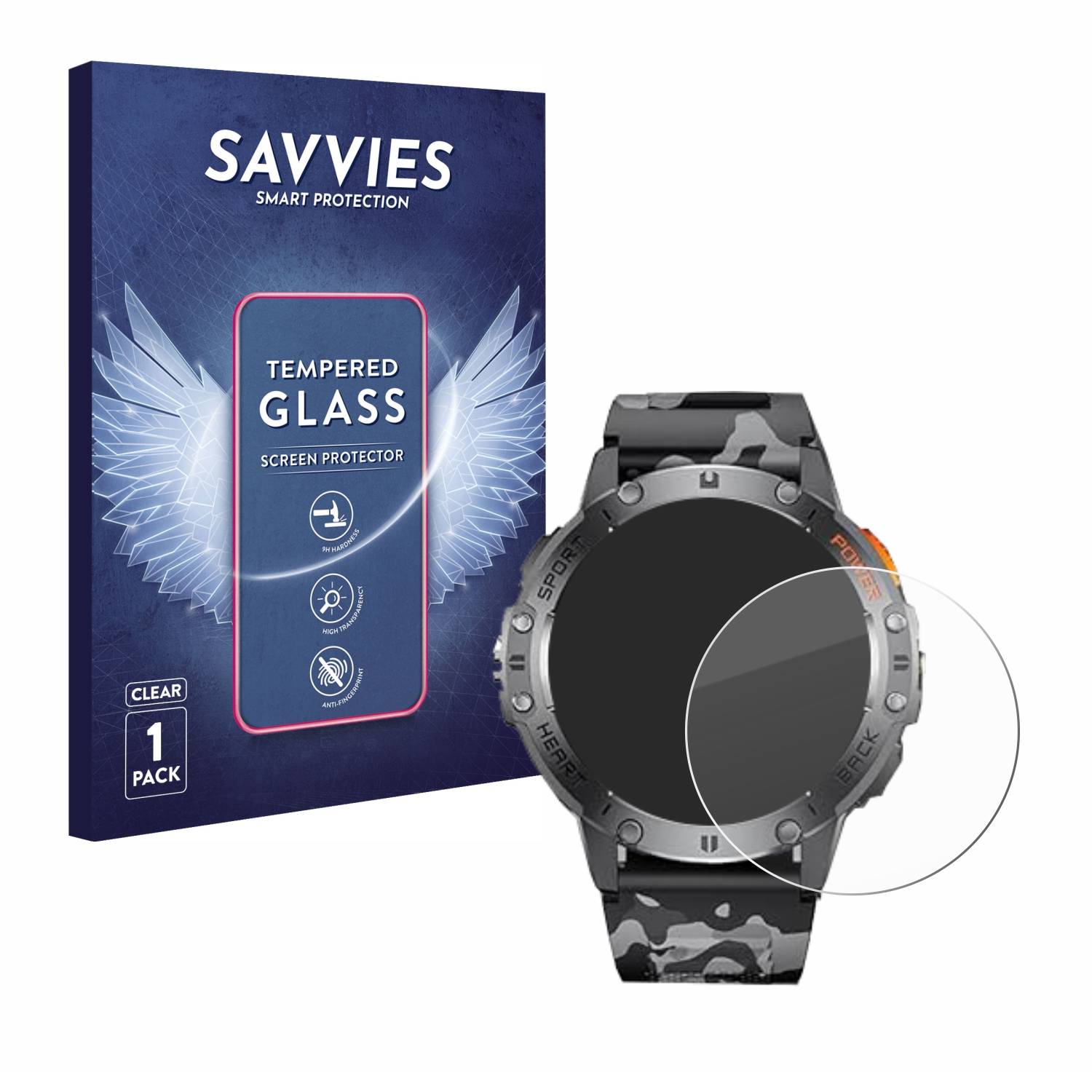 Savvies Clear Panzerglas für Dremac EF5-Q 1.43
