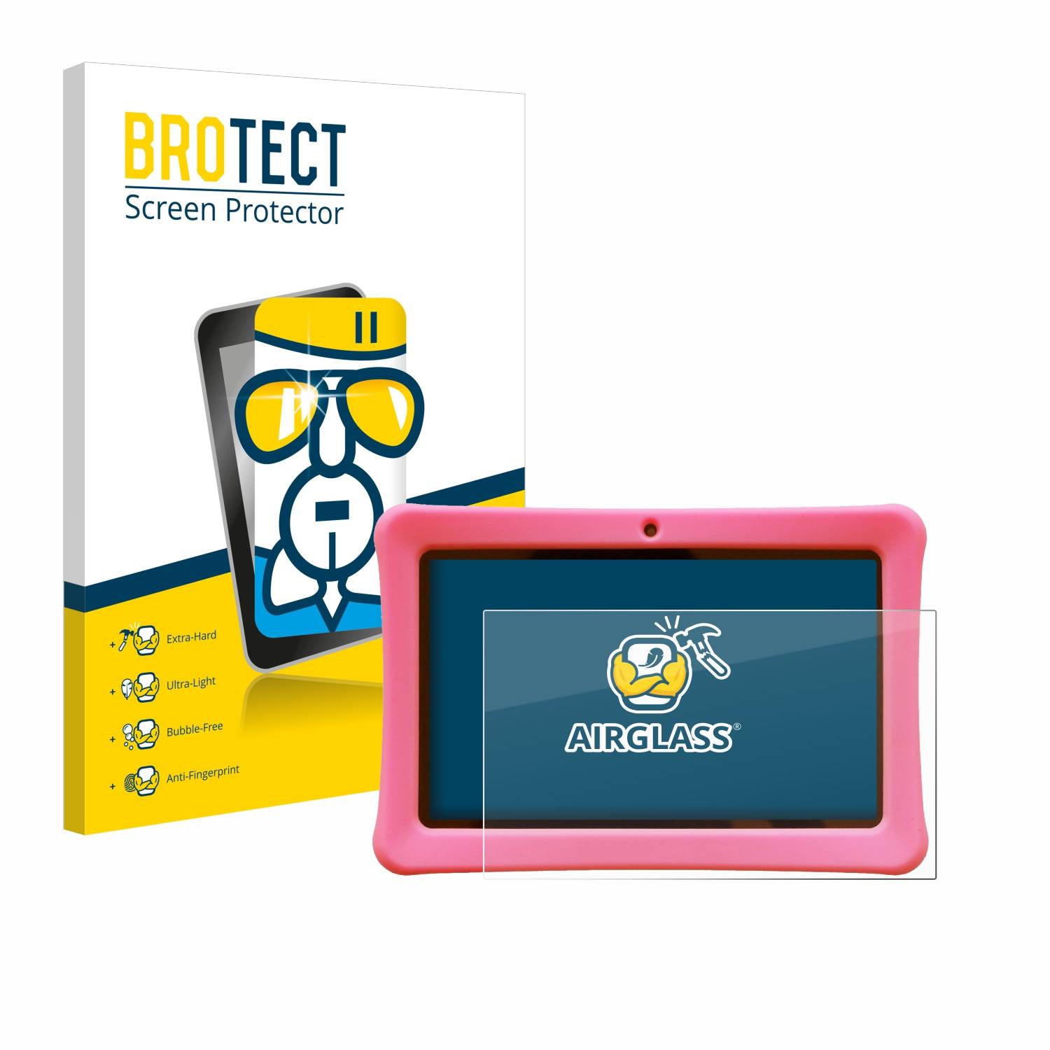 BROTECT AirGlass Glas Panzer-Folie für Contixo Kids 7 Tablet - Schutzglas