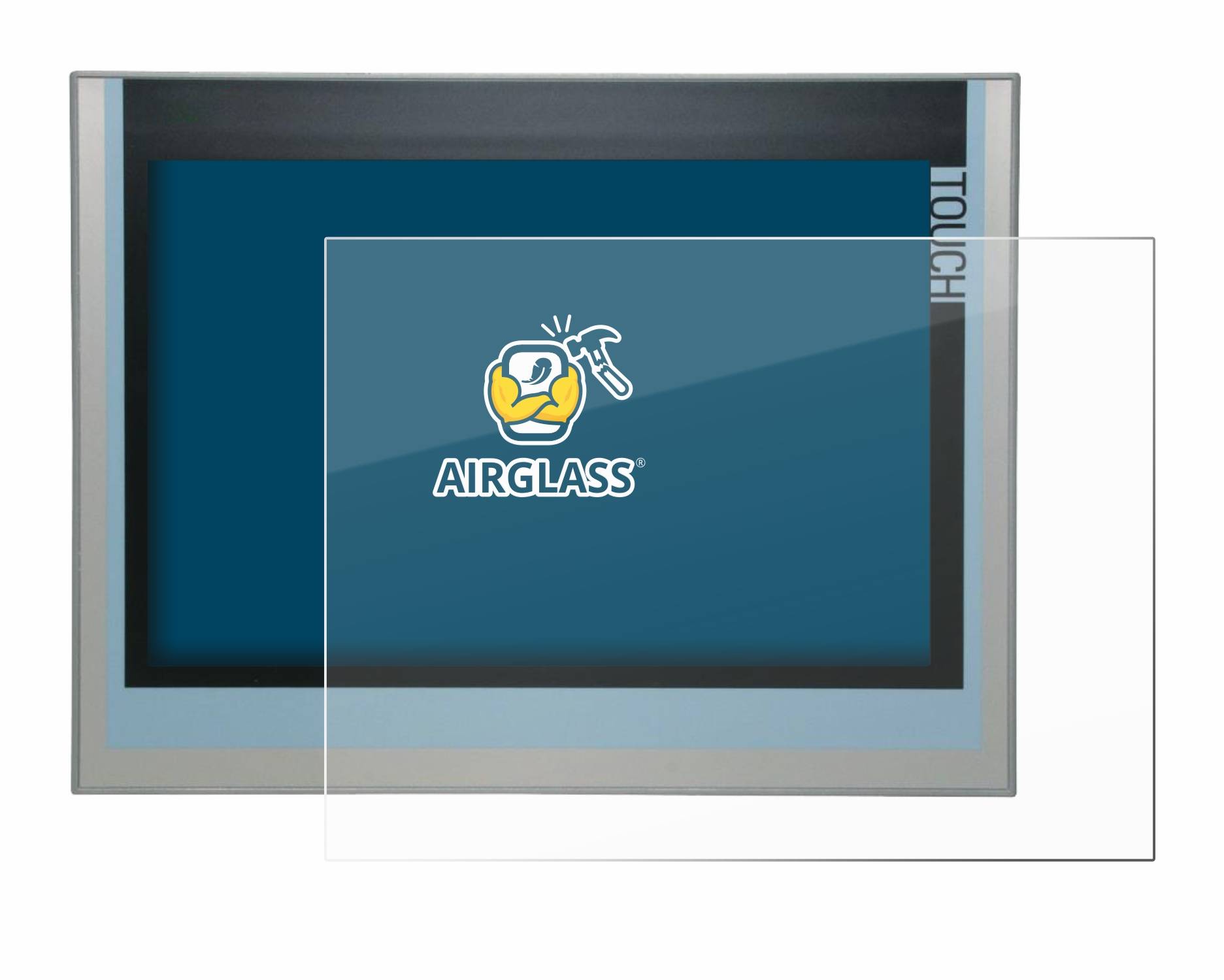 BROTECT AirGlass Glas Panzer-Folie für Siemens KTP700 Basic 2nd Generation Simatic HMI 6AV2124-6GJ00-0AX0 - Schutzglas