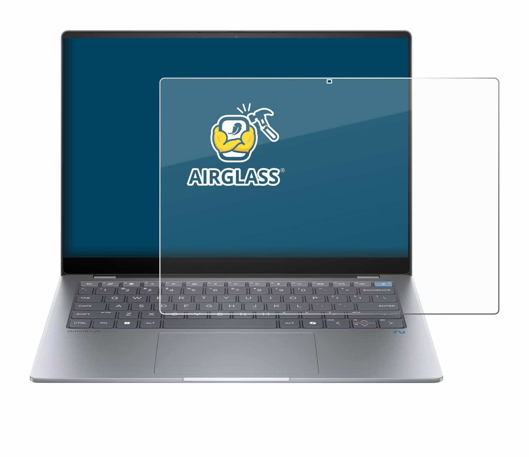 BROTECT AirGlass Glas Panzer-Folie für HP OmniBook X AI PC 14 - Schutzglas