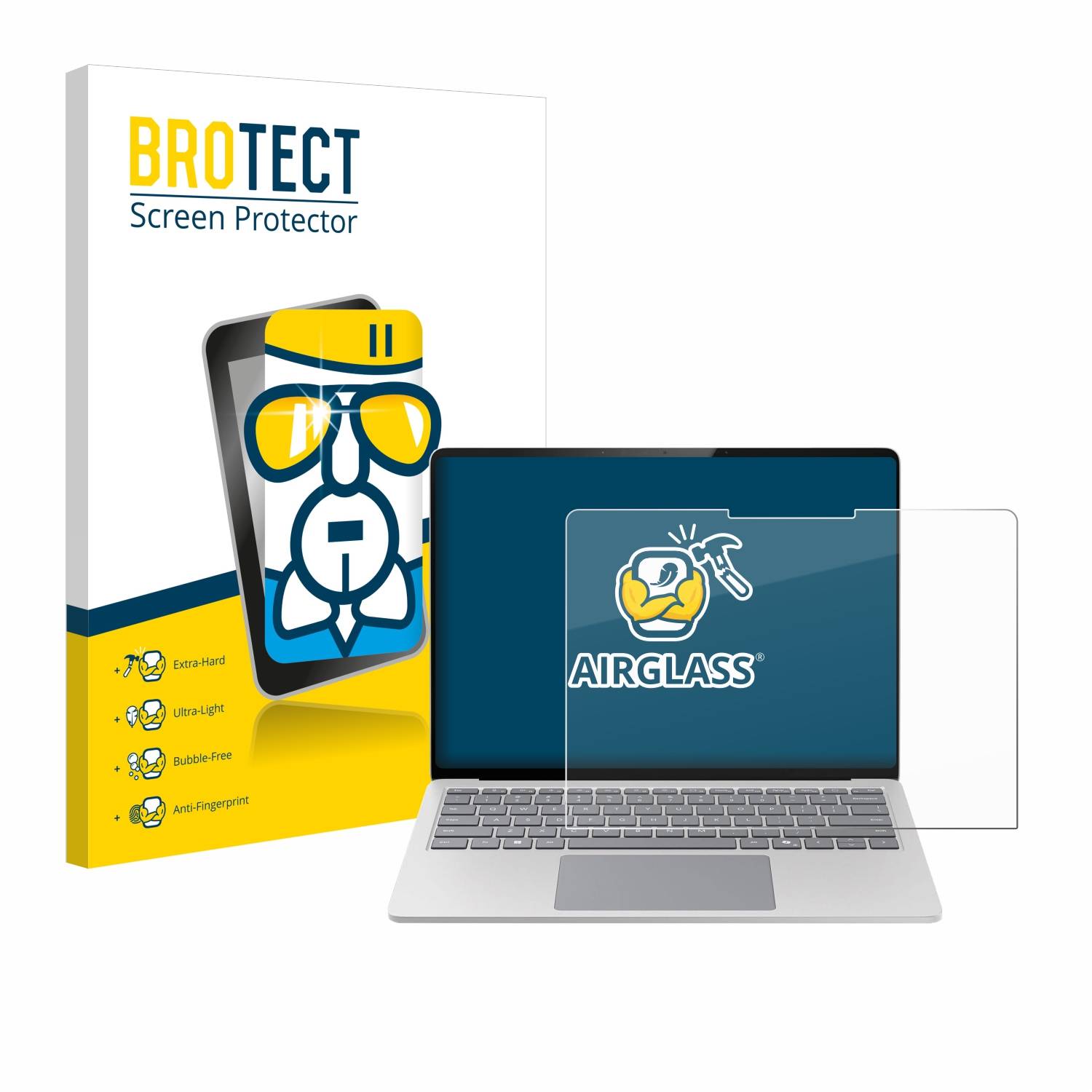 BROTECT AirGlass Glas Panzer-Folie für Microsoft Surface Laptop 7 15 - Schutzglas