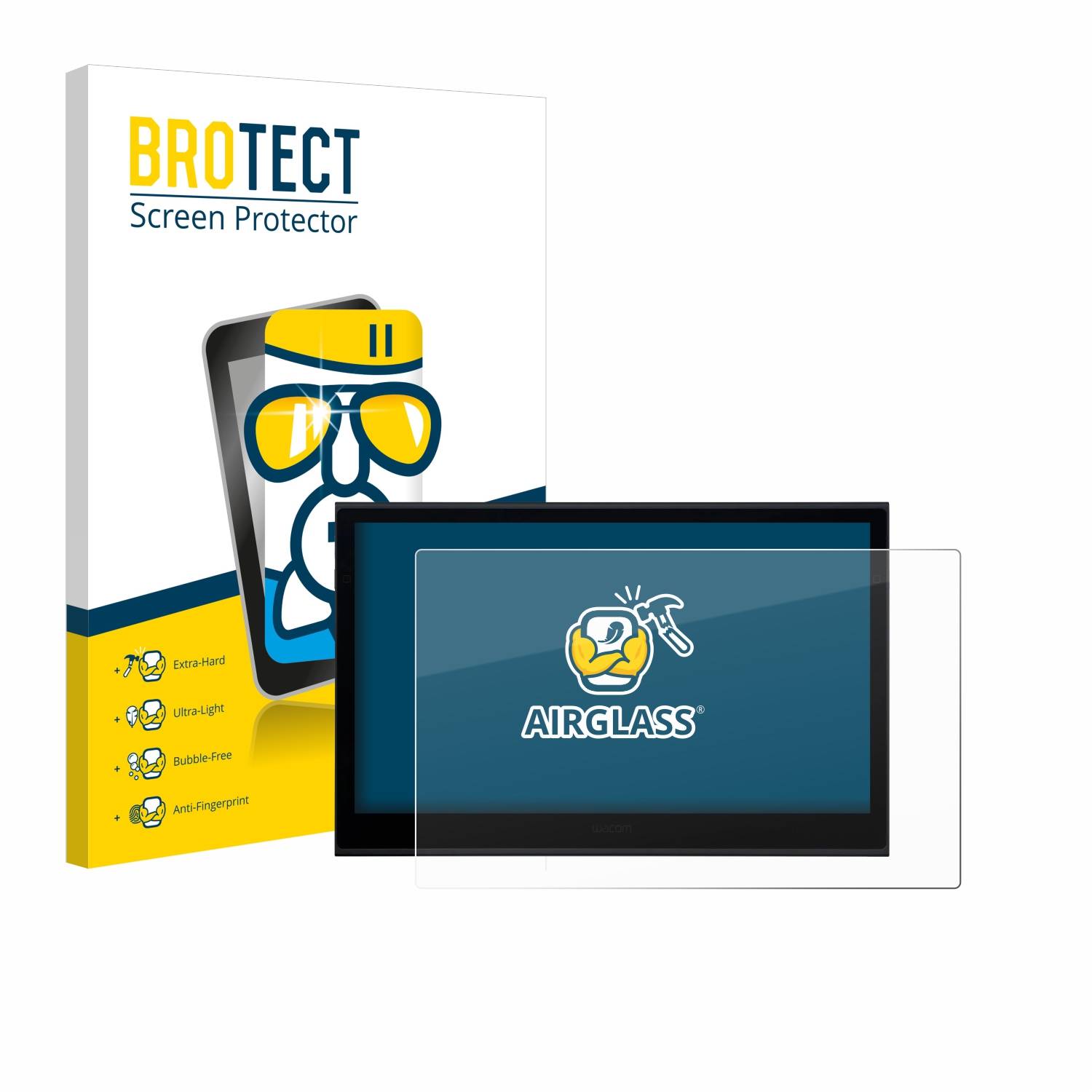 BROTECT AirGlass Glas Panzer-Folie für Wacom Movink 13 - Schutzglas