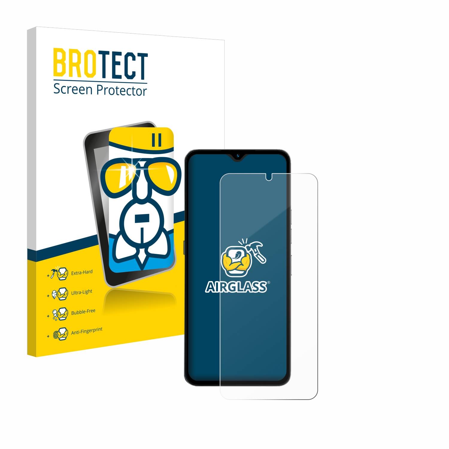 BROTECT AirGlass Glas Panzer-Folie für Umidigi A15T - Schutzglas