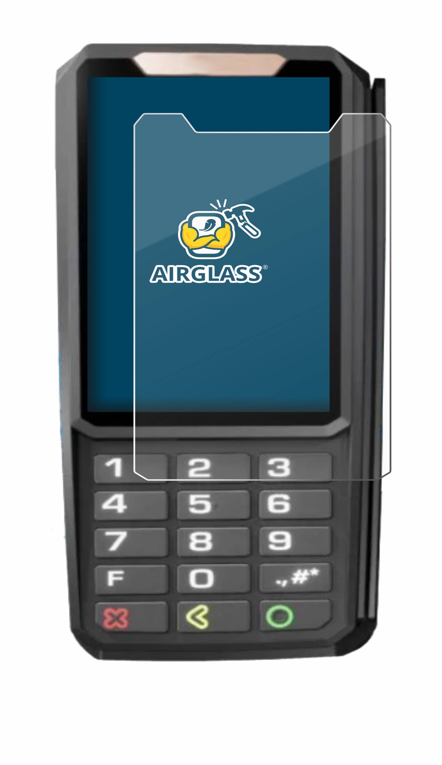 BROTECT AirGlass Glas Panzer-Folie für ingenico Axium RX5000 - Schutzglas