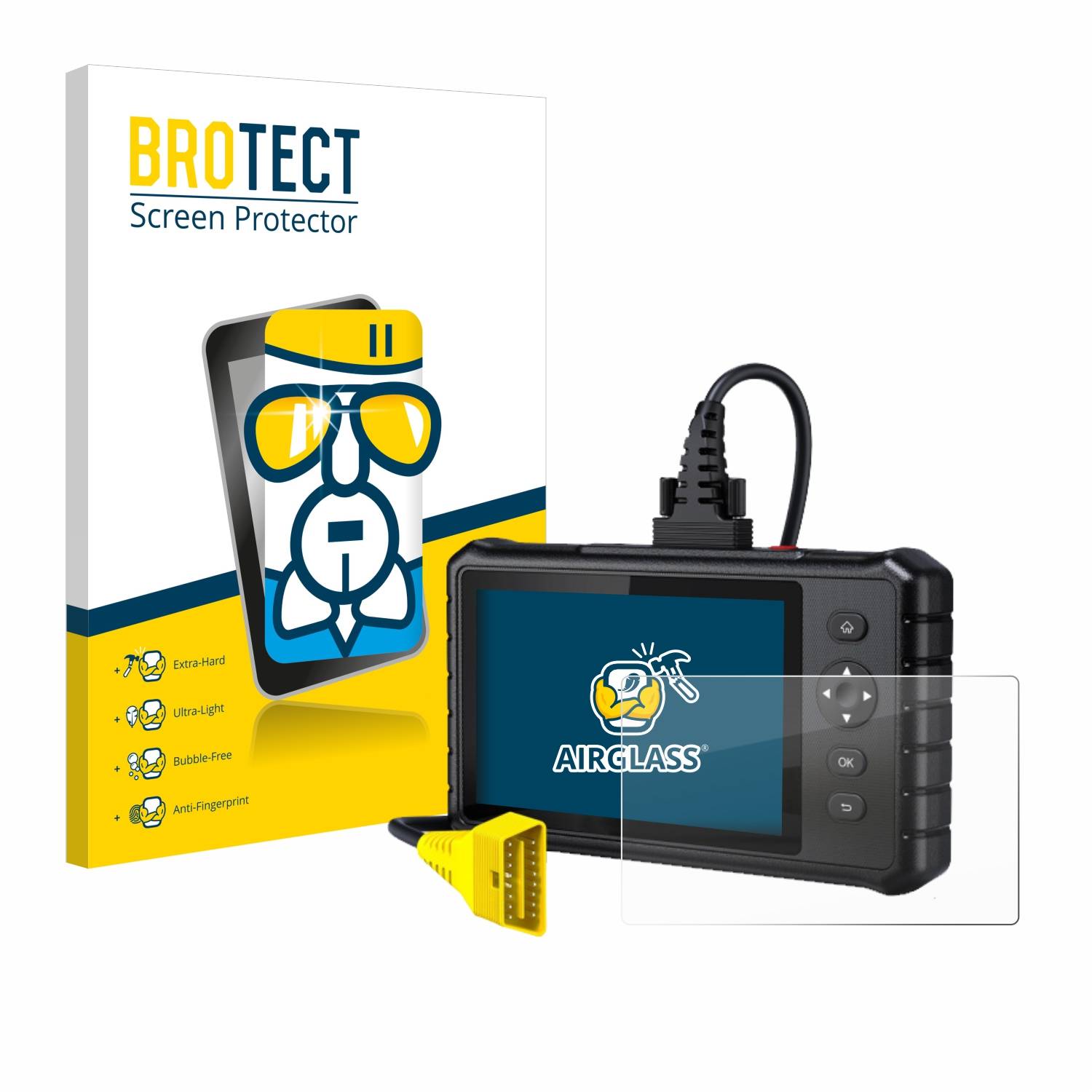 BROTECT AirGlass Glas Panzer-Folie für Launch CRP 349 OBD2 - Schutzglas
